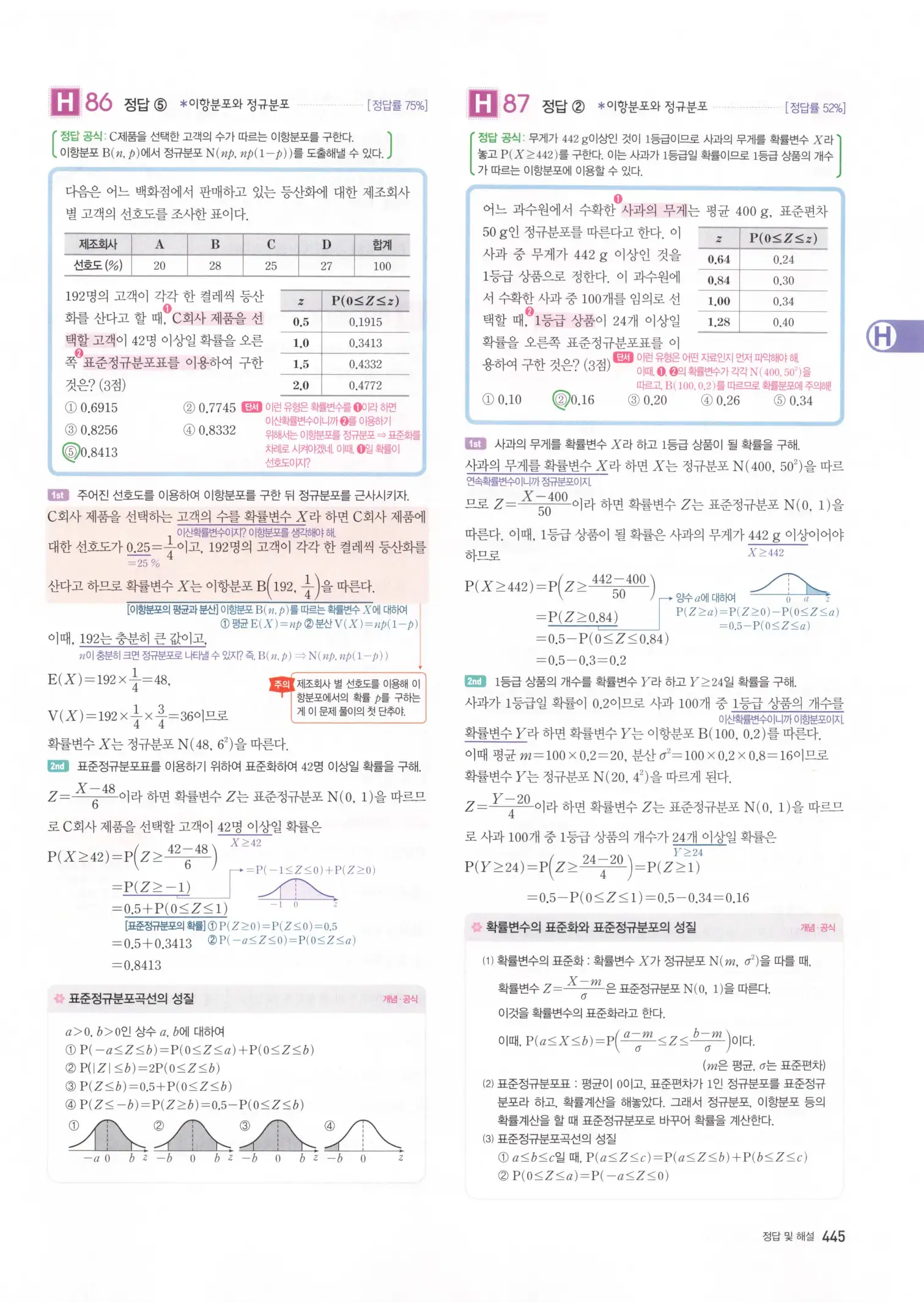 자이스토리 고3 확통 해설 447