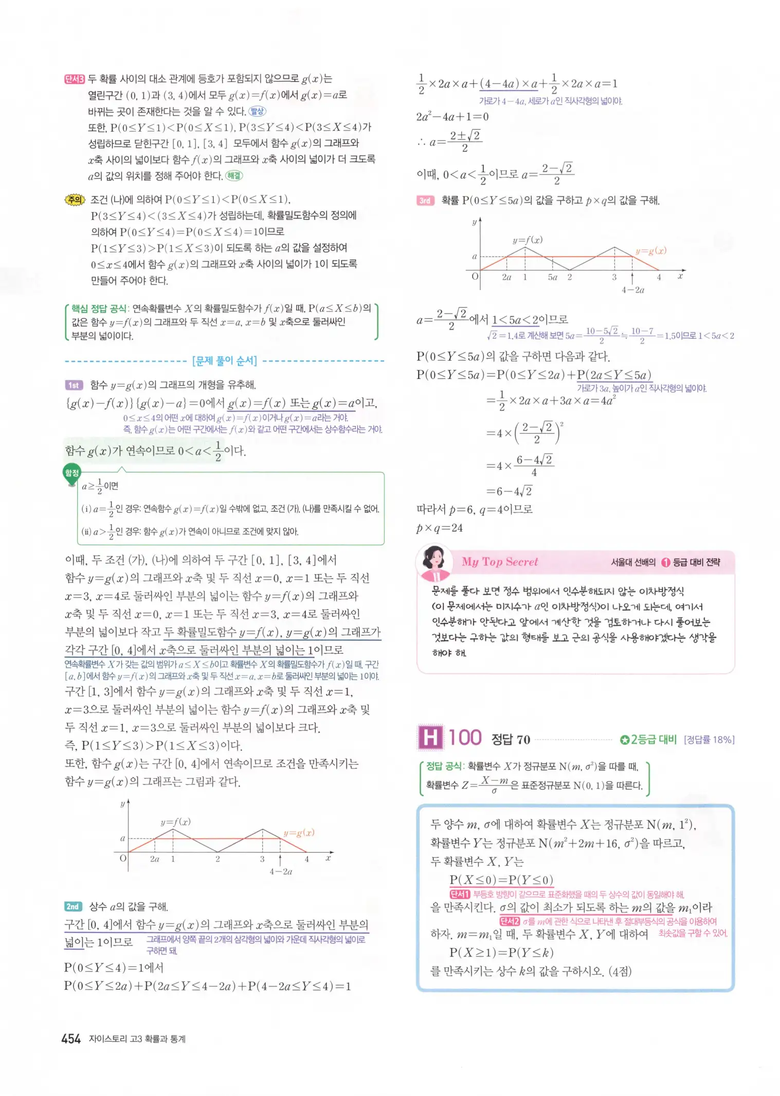 자이스토리 고3 확통 해설 456
