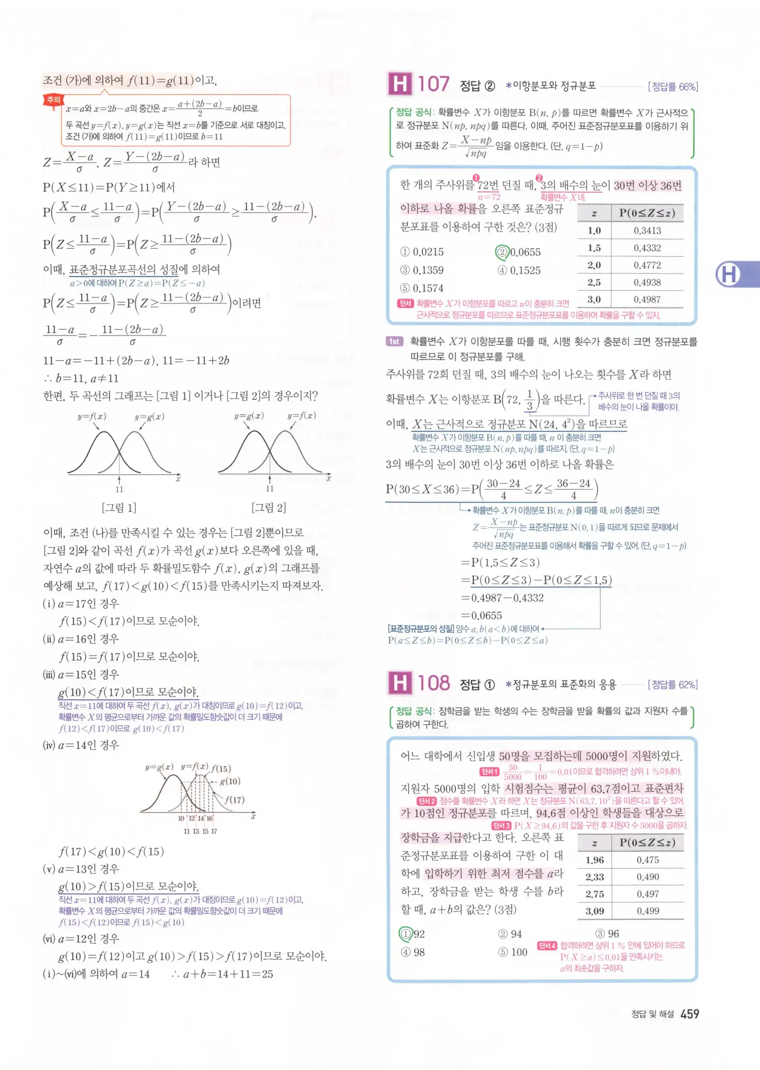 자이스토리 고3 확통 해설 461