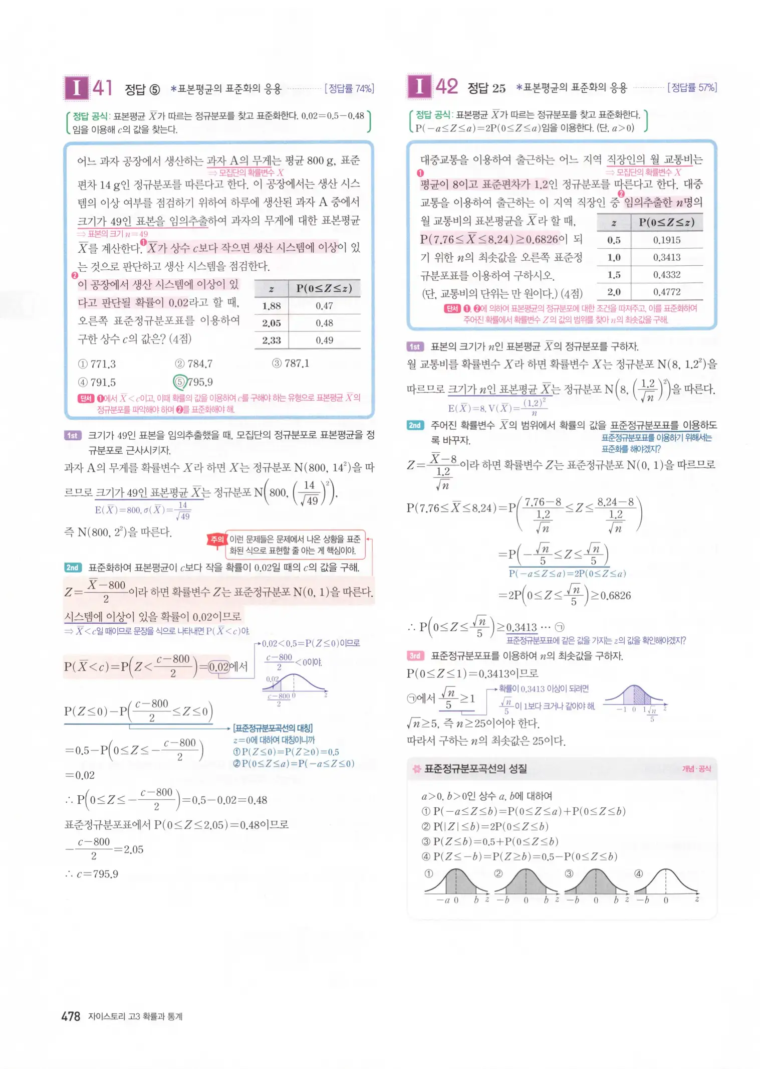 자이스토리 고3 확통 해설 480