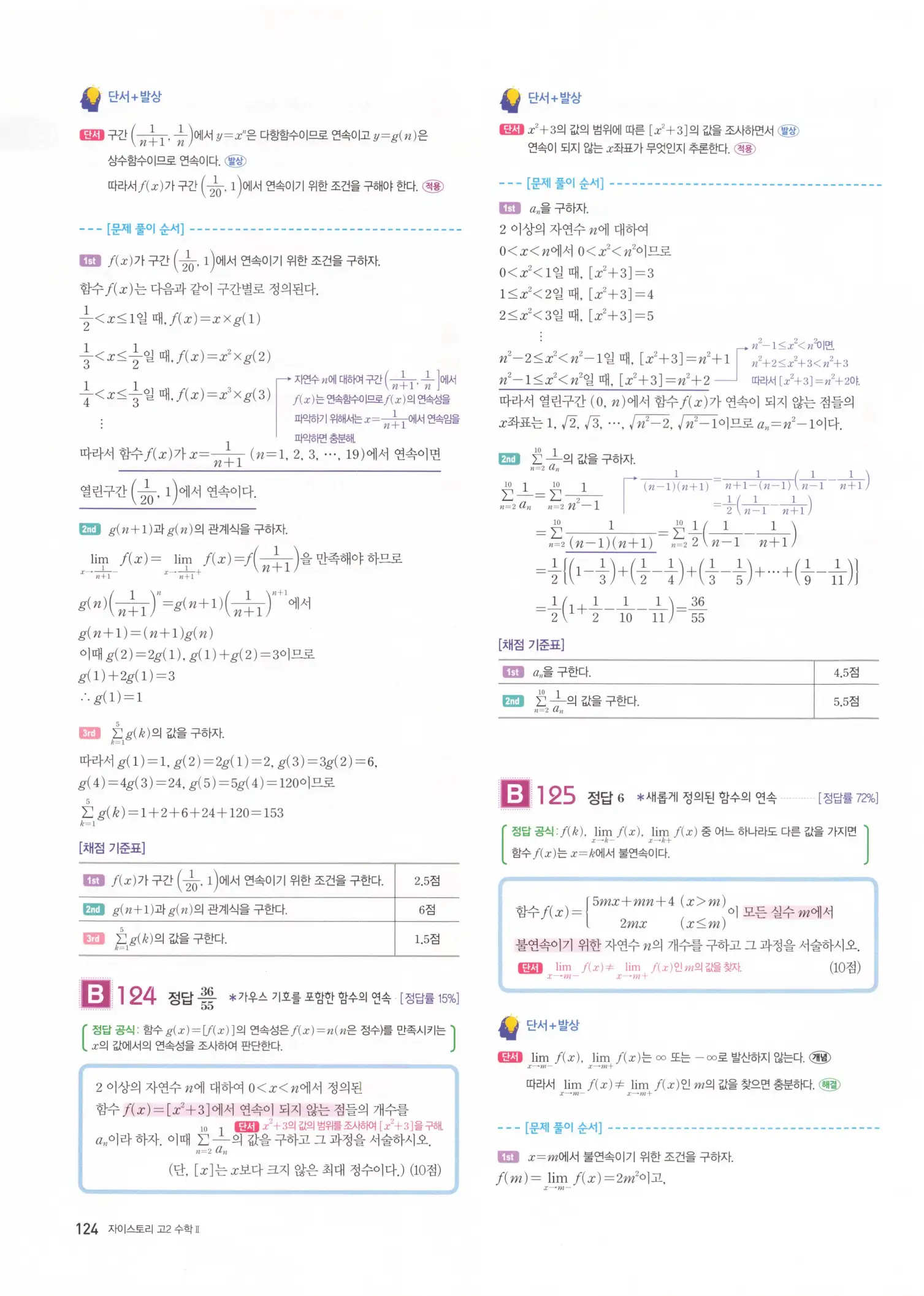 자이스토리 고2 수학2 해설 126