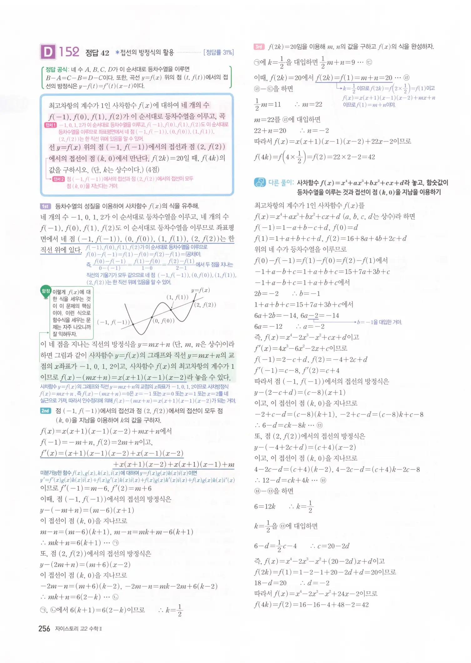 자이스토리 고2 수학2 해설 258