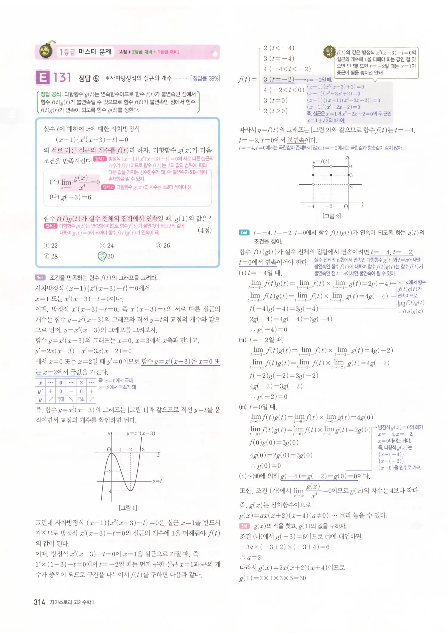 자이스토리 고2 수학2 해설 316