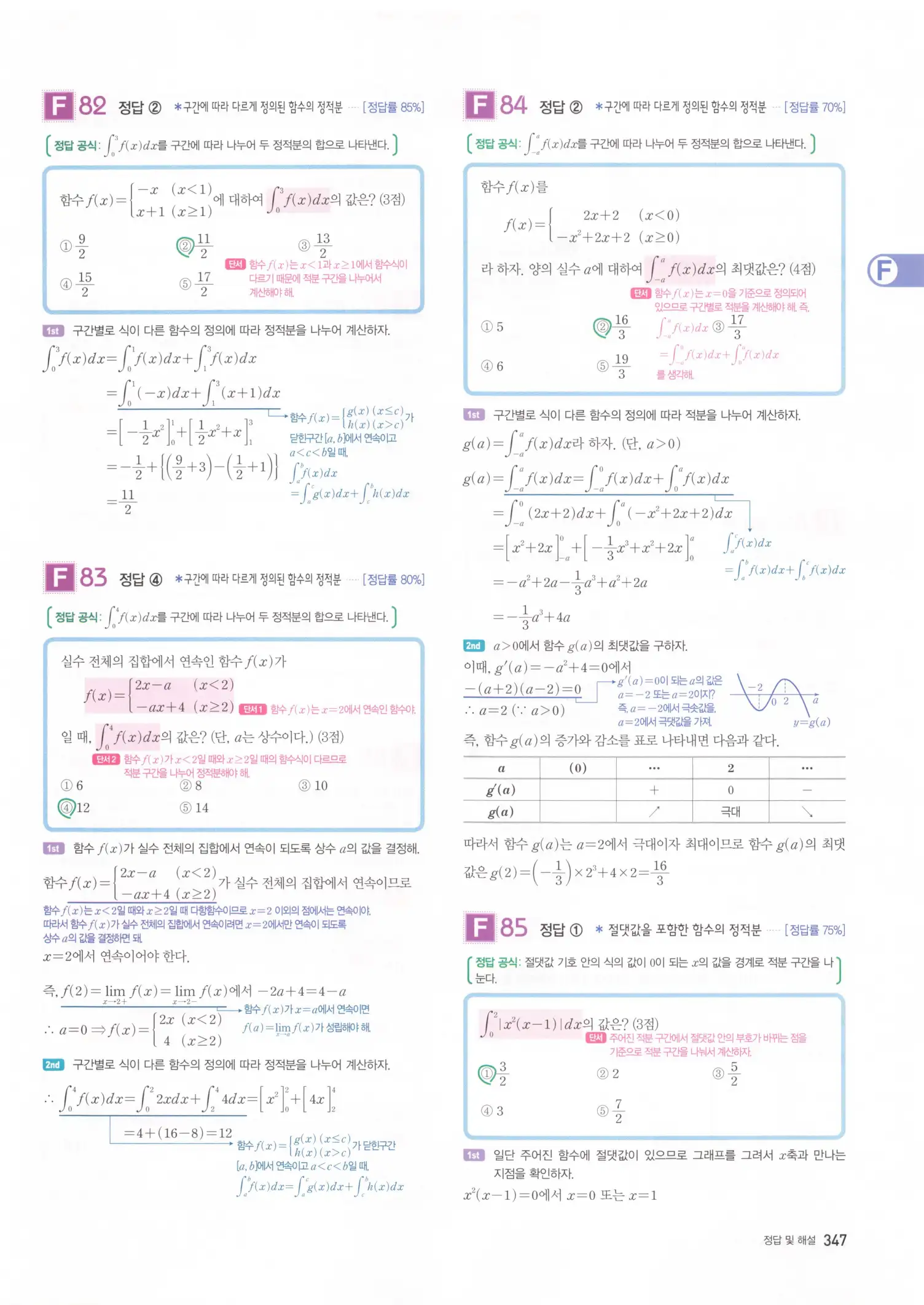 자이스토리 고2 수학2 해설 349