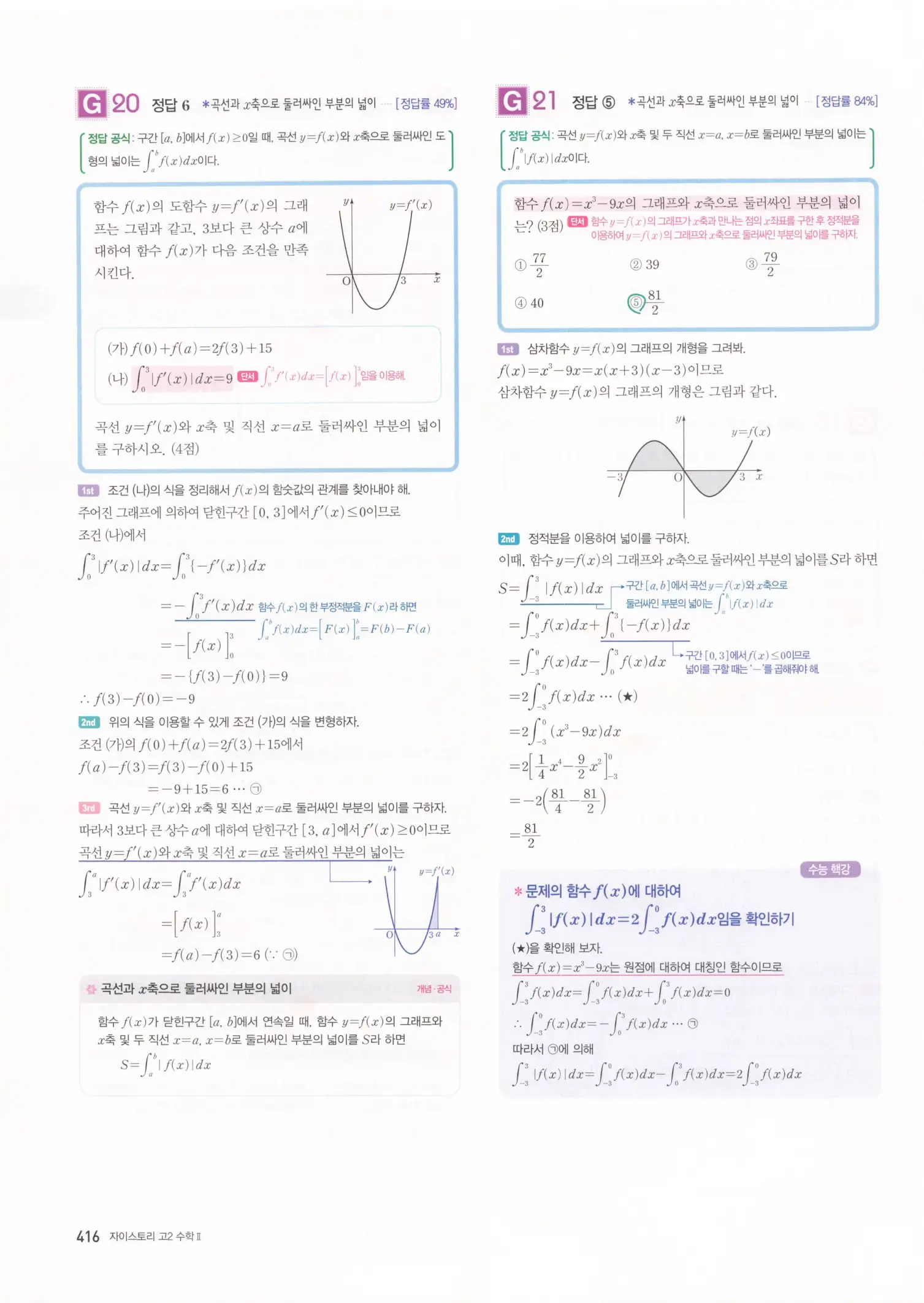 자이스토리 고2 수학2 해설 418