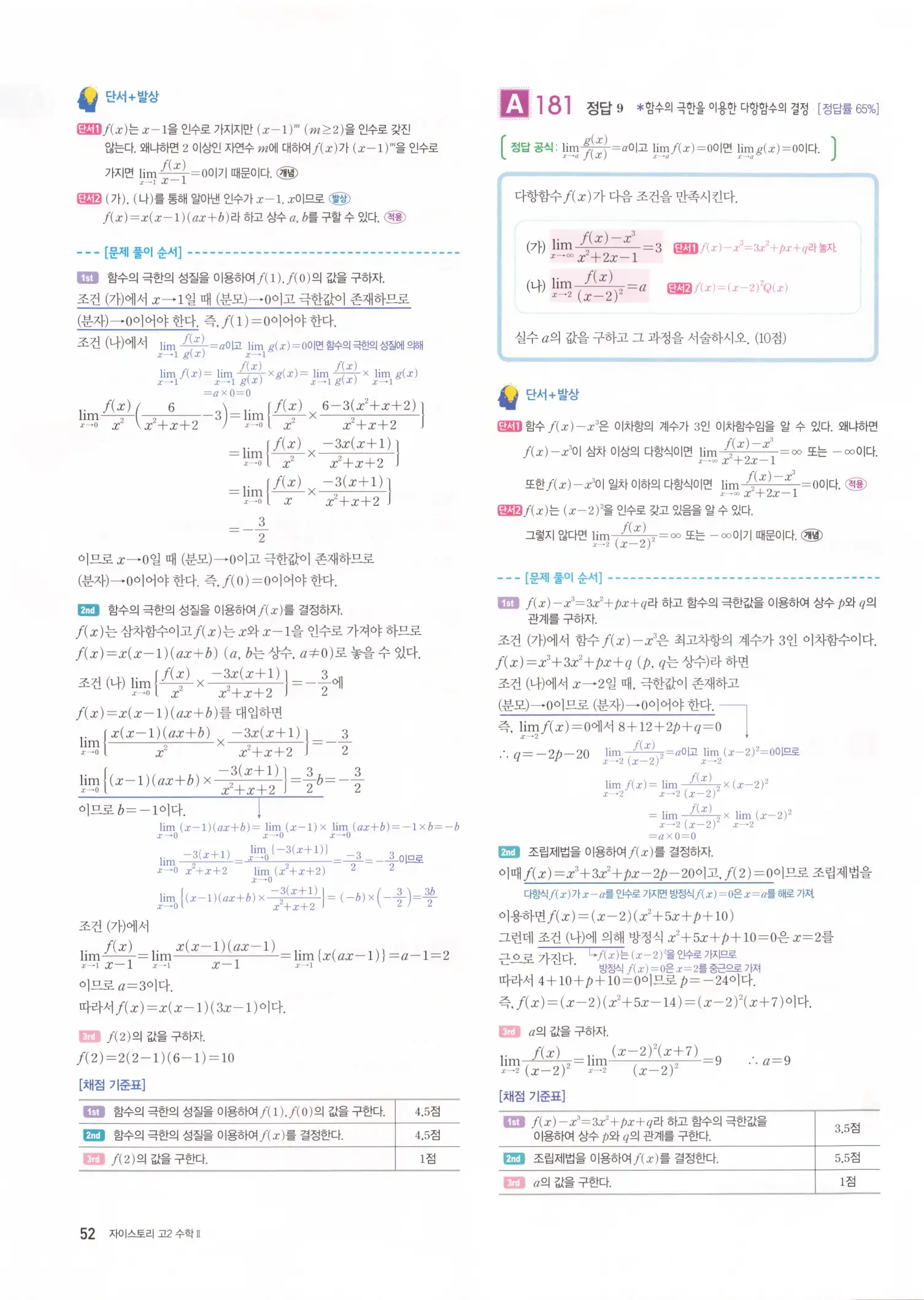 자이스토리 고2 수학2 해설 54