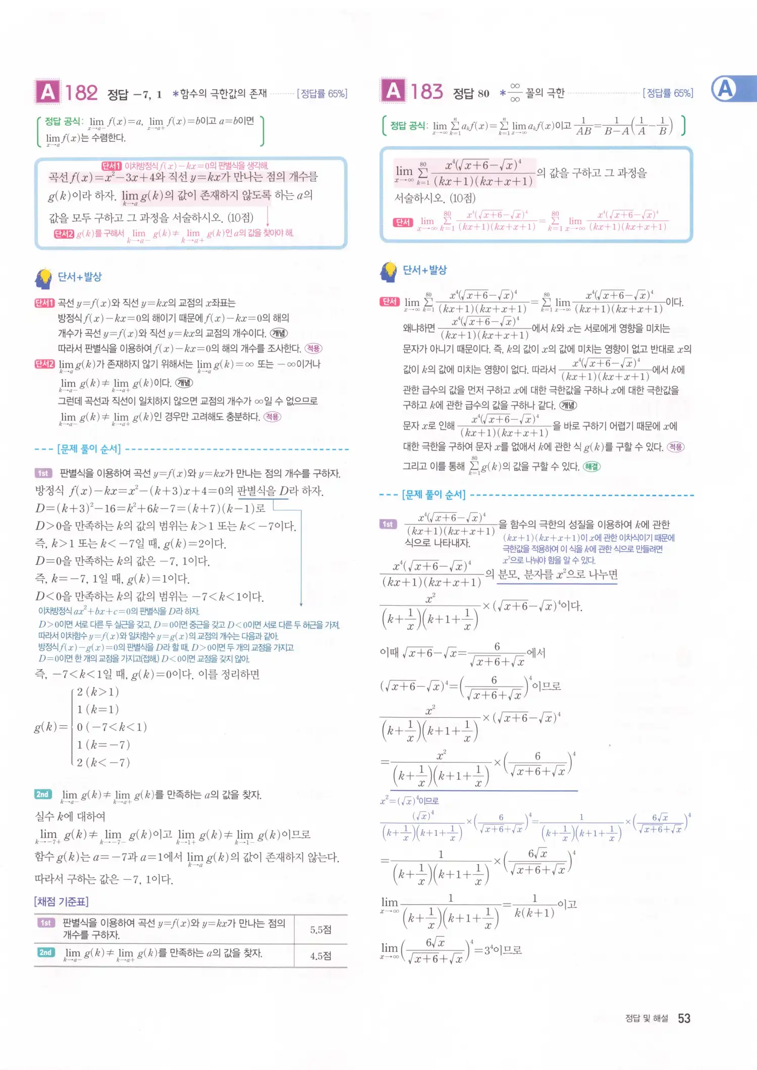 자이스토리 고2 수학2 해설 55