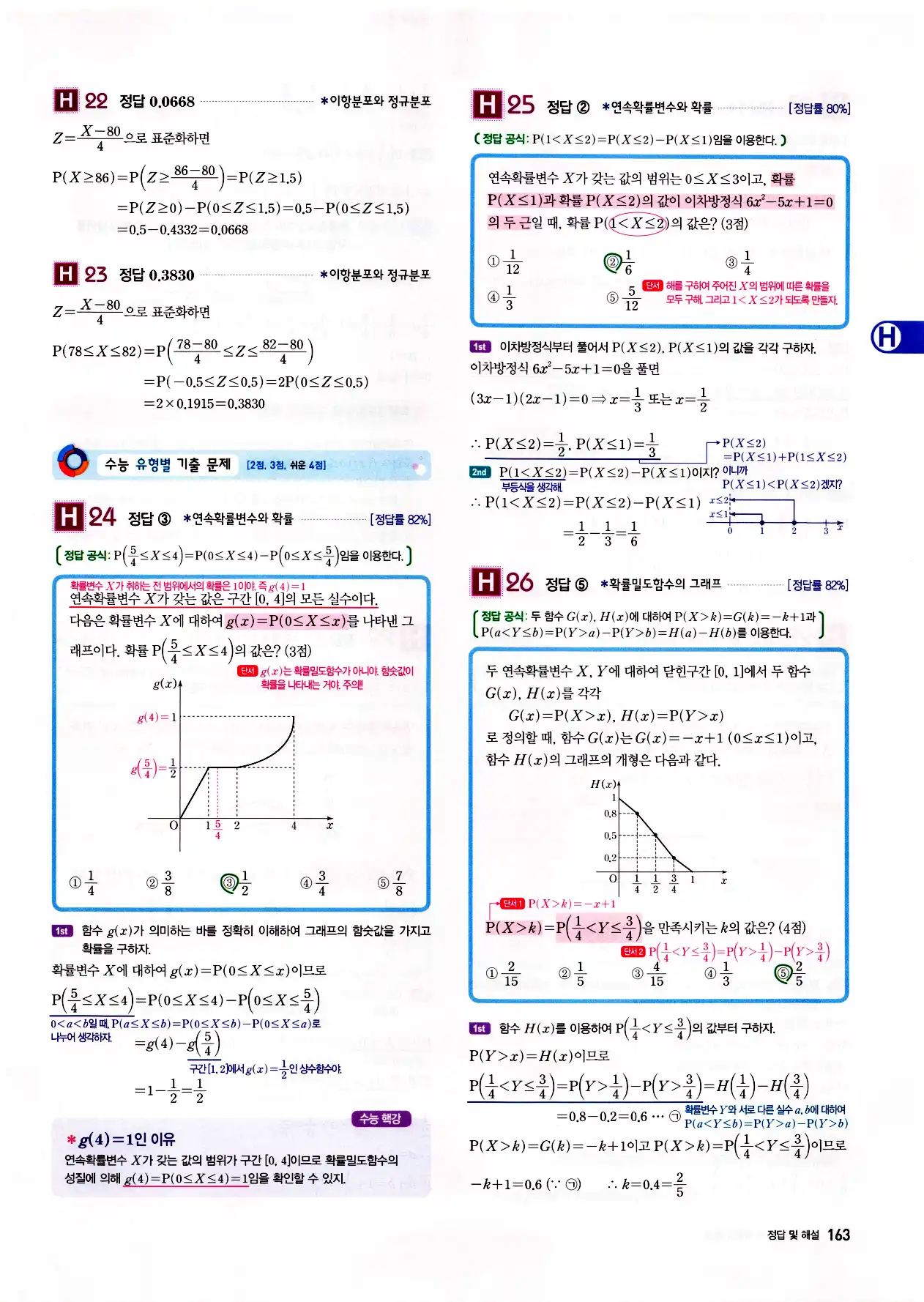자이스토리 고2 확통 답지 165페이지