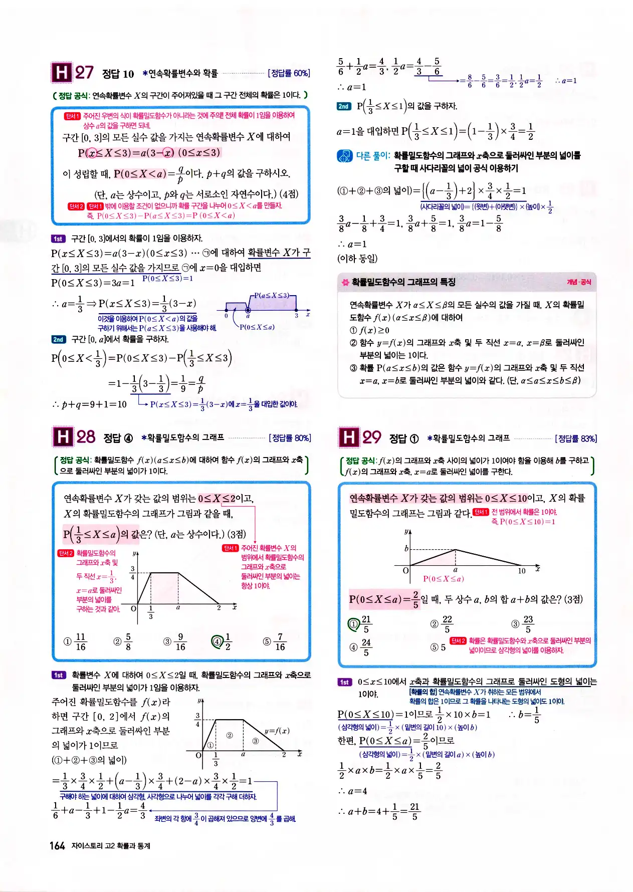 자이스토리 고2 확통 답지 166페이지