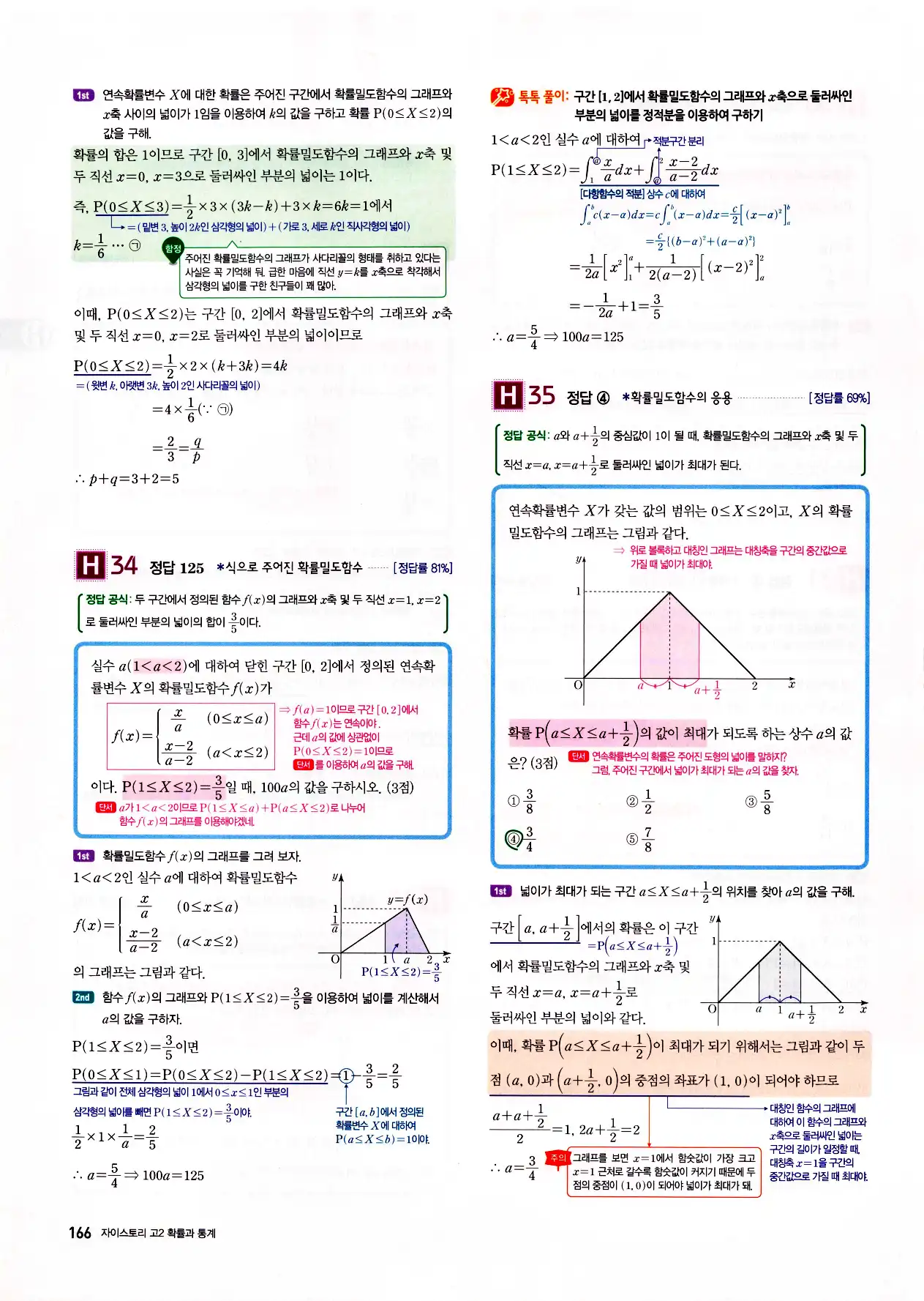 자이스토리 고2 확통 답지 168페이지