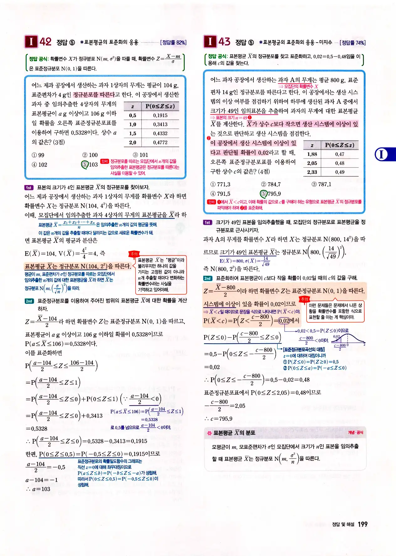 자이스토리 고2 확통 답지 201페이지