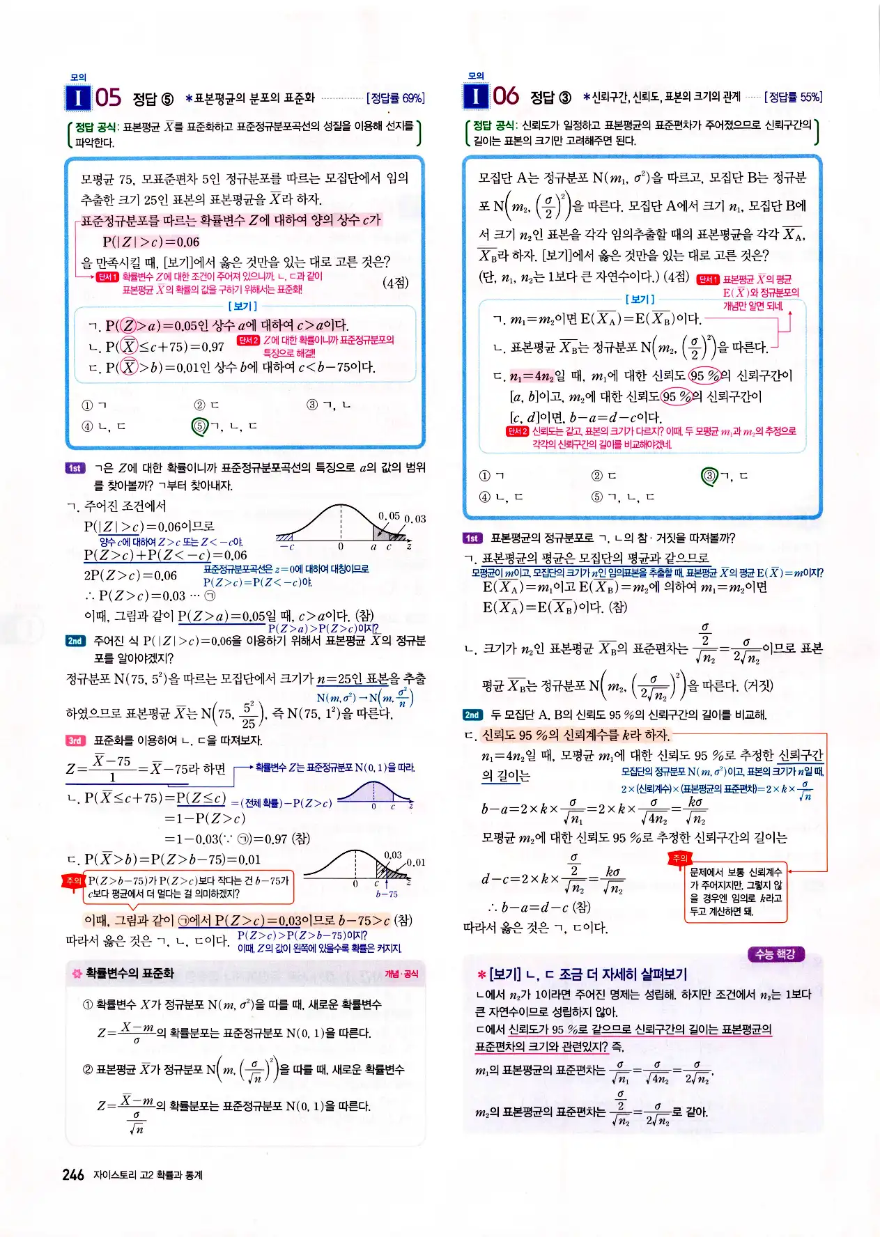 자이스토리 고2 확통 답지 248페이지