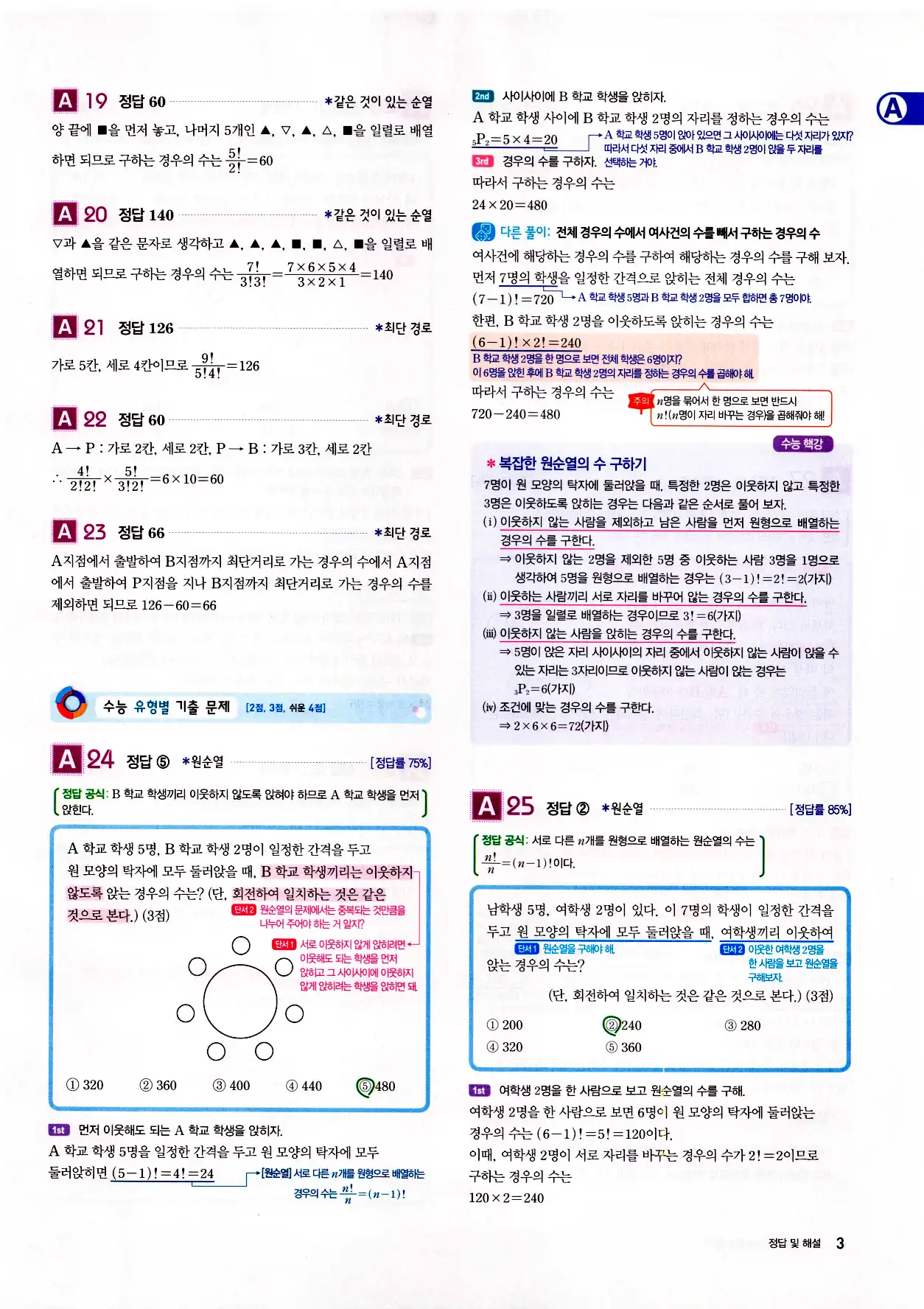 자이스토리 고2 확통 답지 해설 5