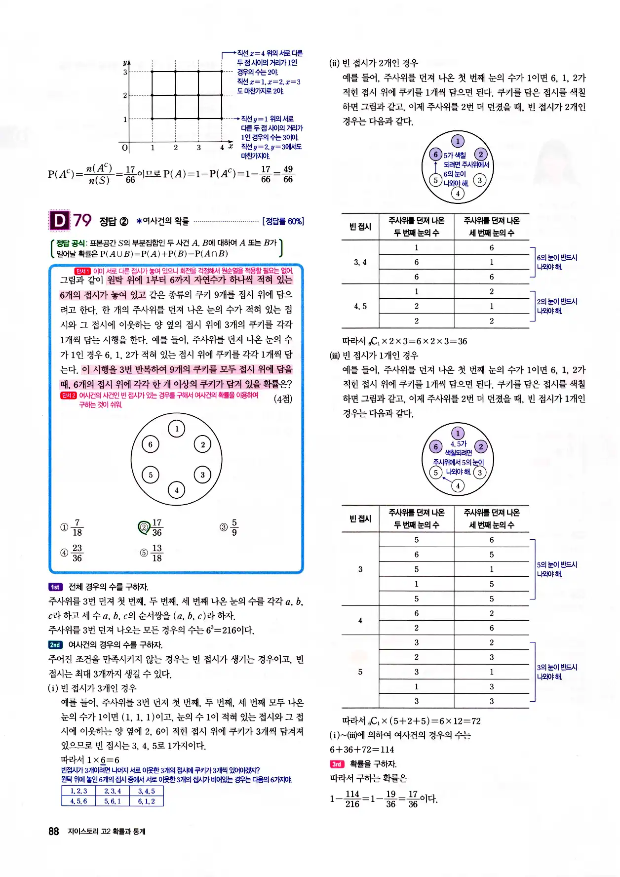 자이스토리 고2 확통 답지 90페이지