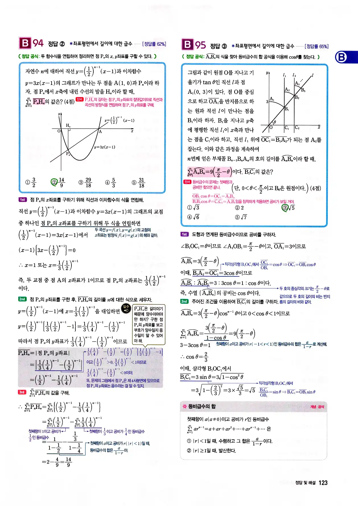 자이스토리 고3 미적분 답지 125페이지