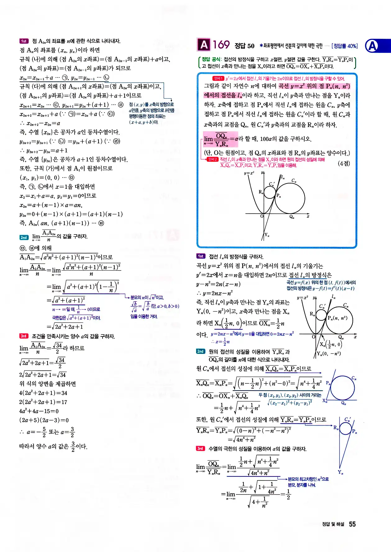 자이스토리 고3 미적분 답지 해설 57
