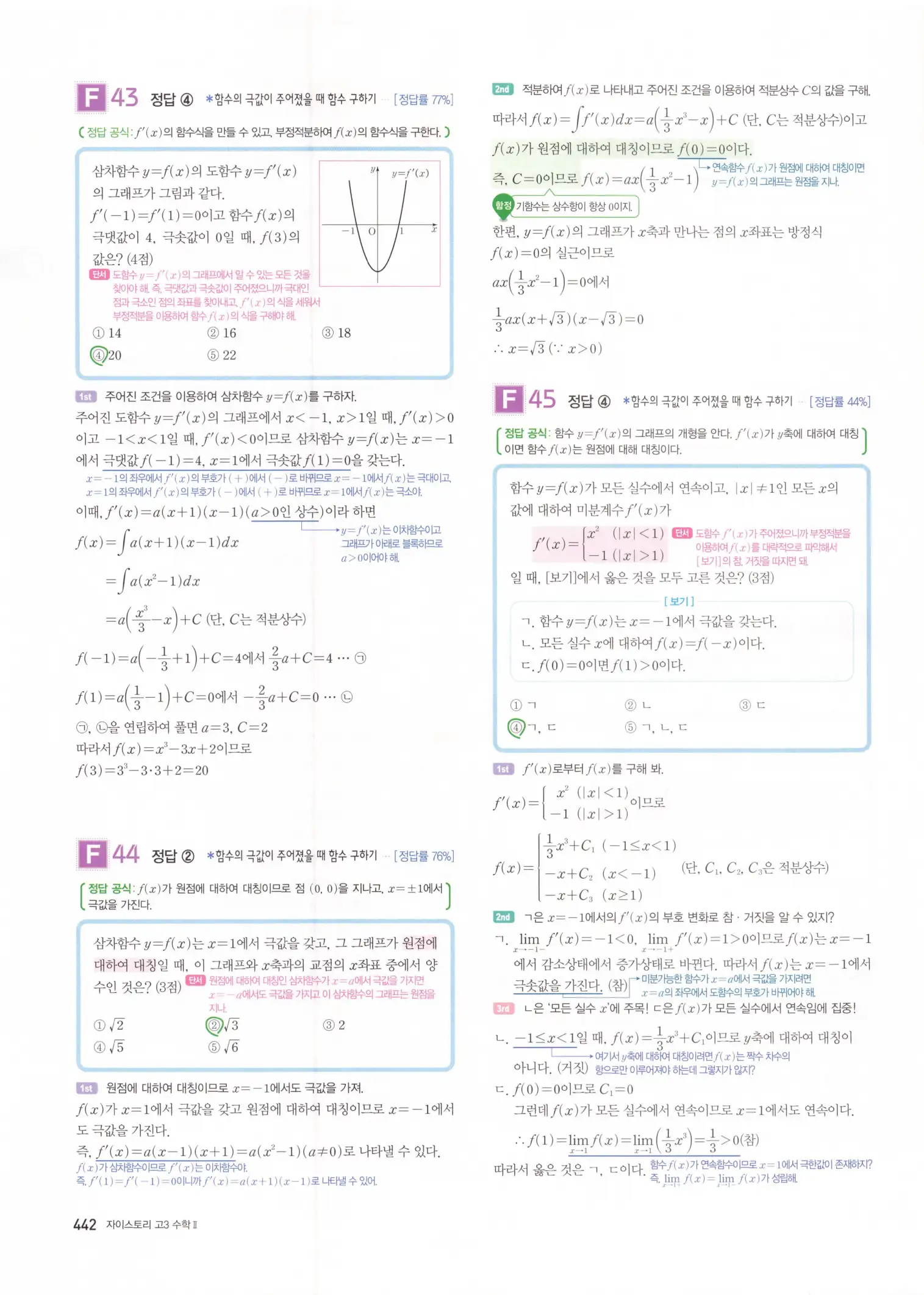 자이스토리 고3 수학2 해설 124