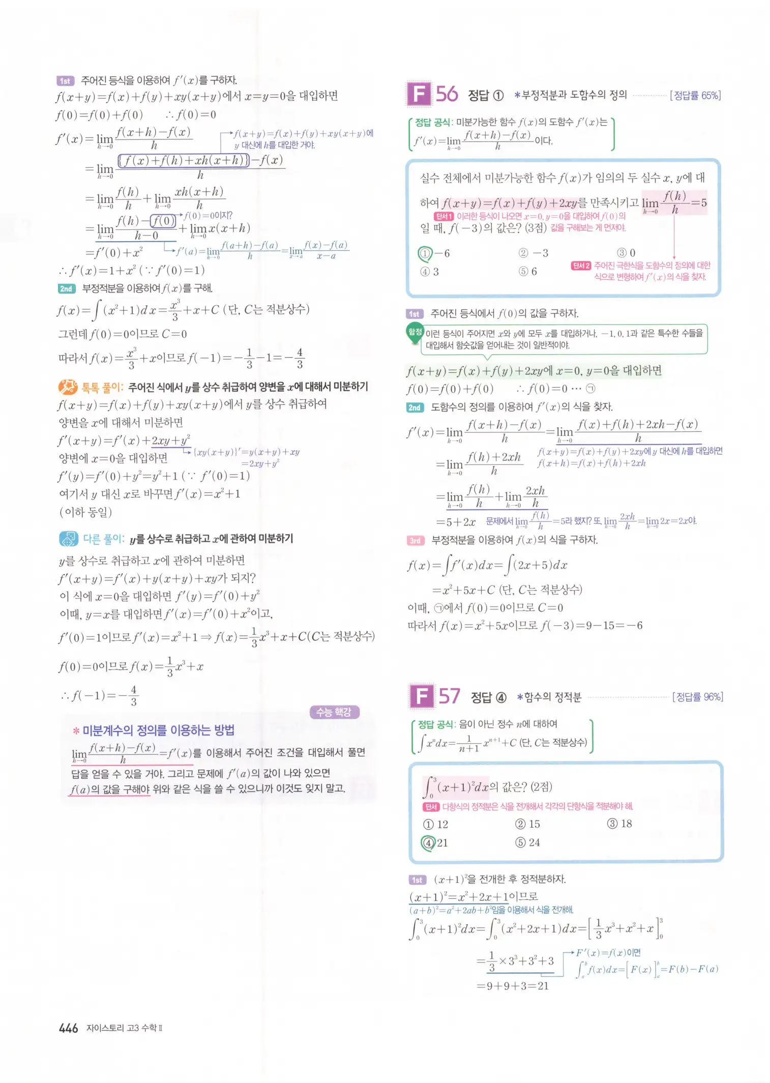 자이스토리 고3 수학2 해설 128