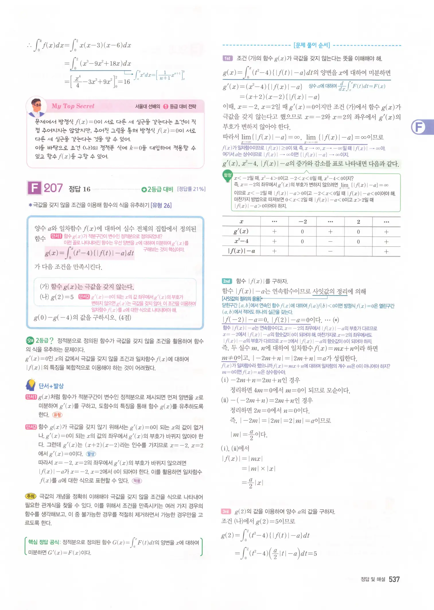 자이스토리 고3 수학2 해설 219