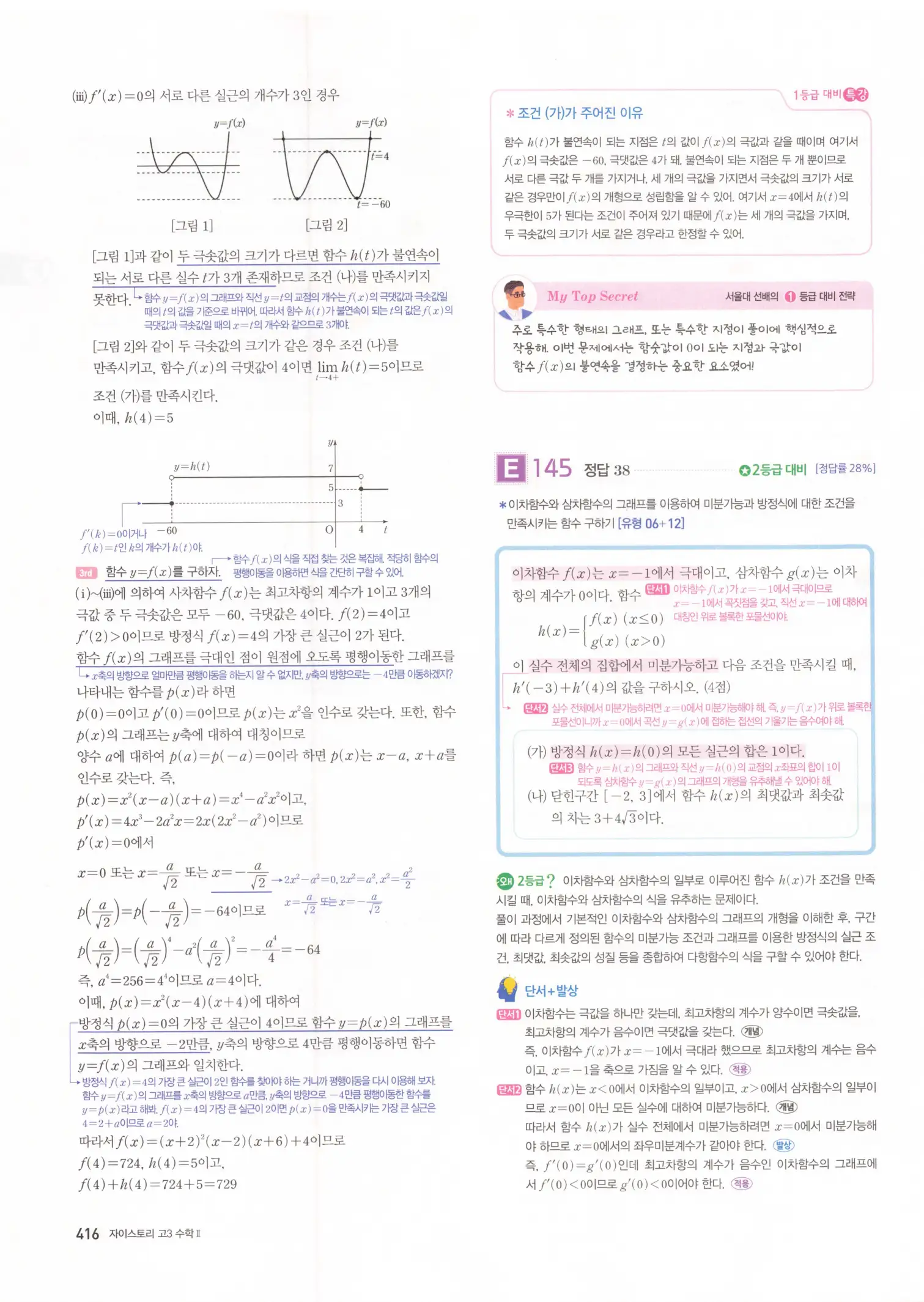 자이스토리 고3 수학2 해설 98