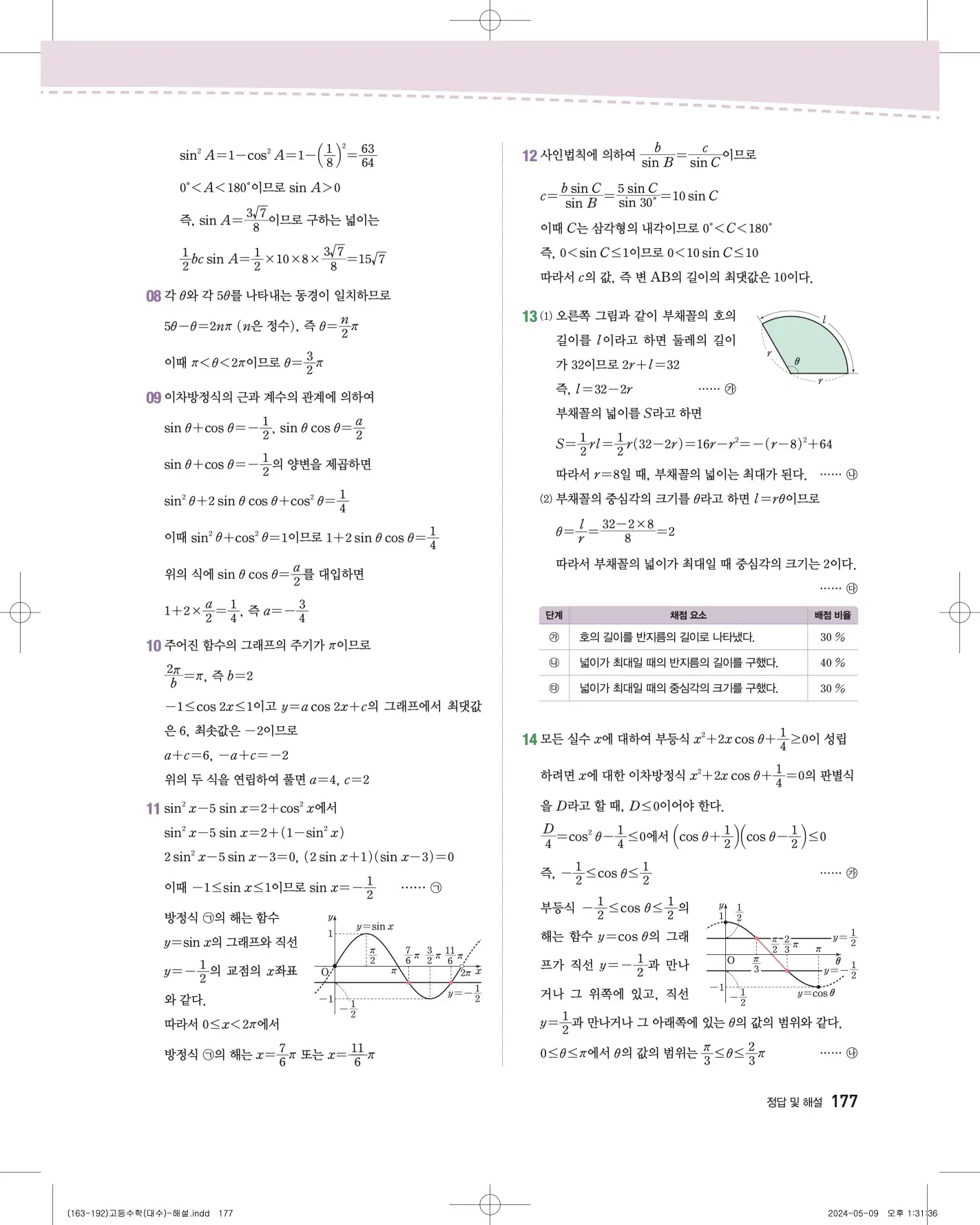 지학사 대수 답지 446p