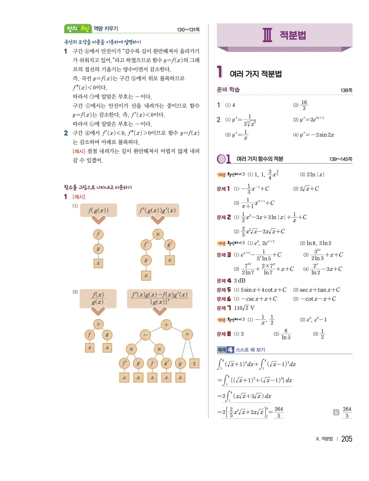 천재 미적분2 홍진곤 답지 177p