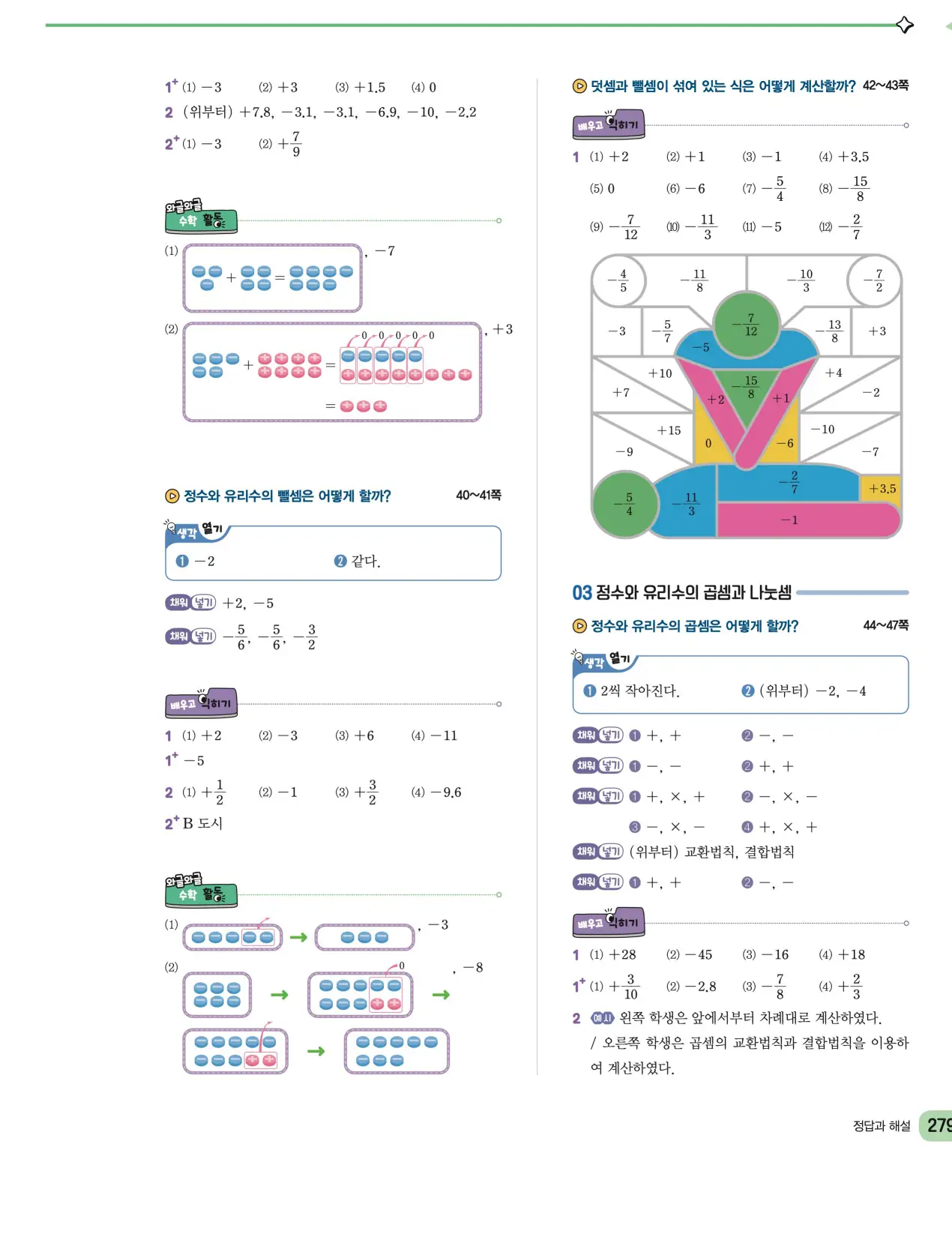 천재 중학 수학 1 김동재 답지 152페이지