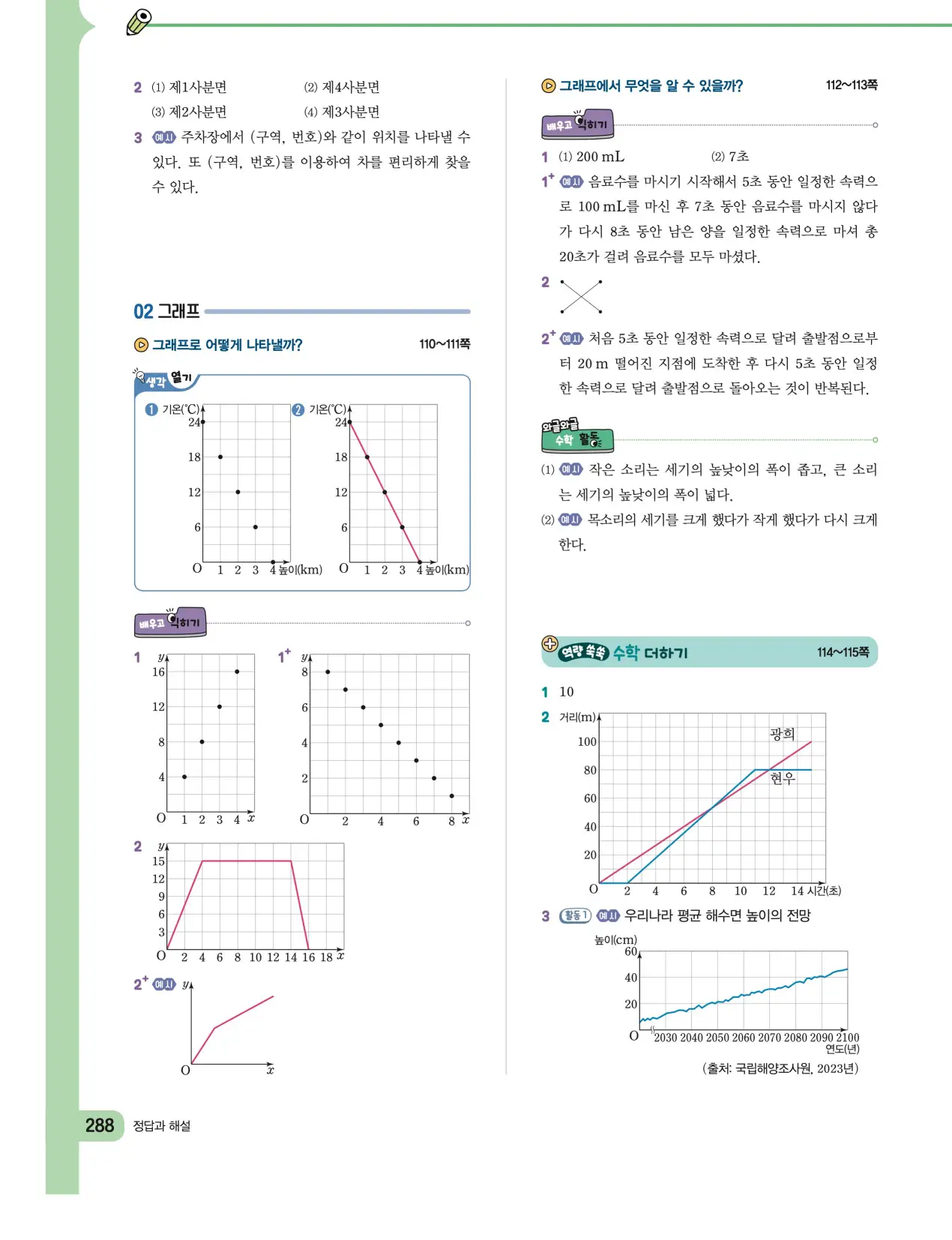 천재 중학 수학 1 김동재 답지 143페이지
