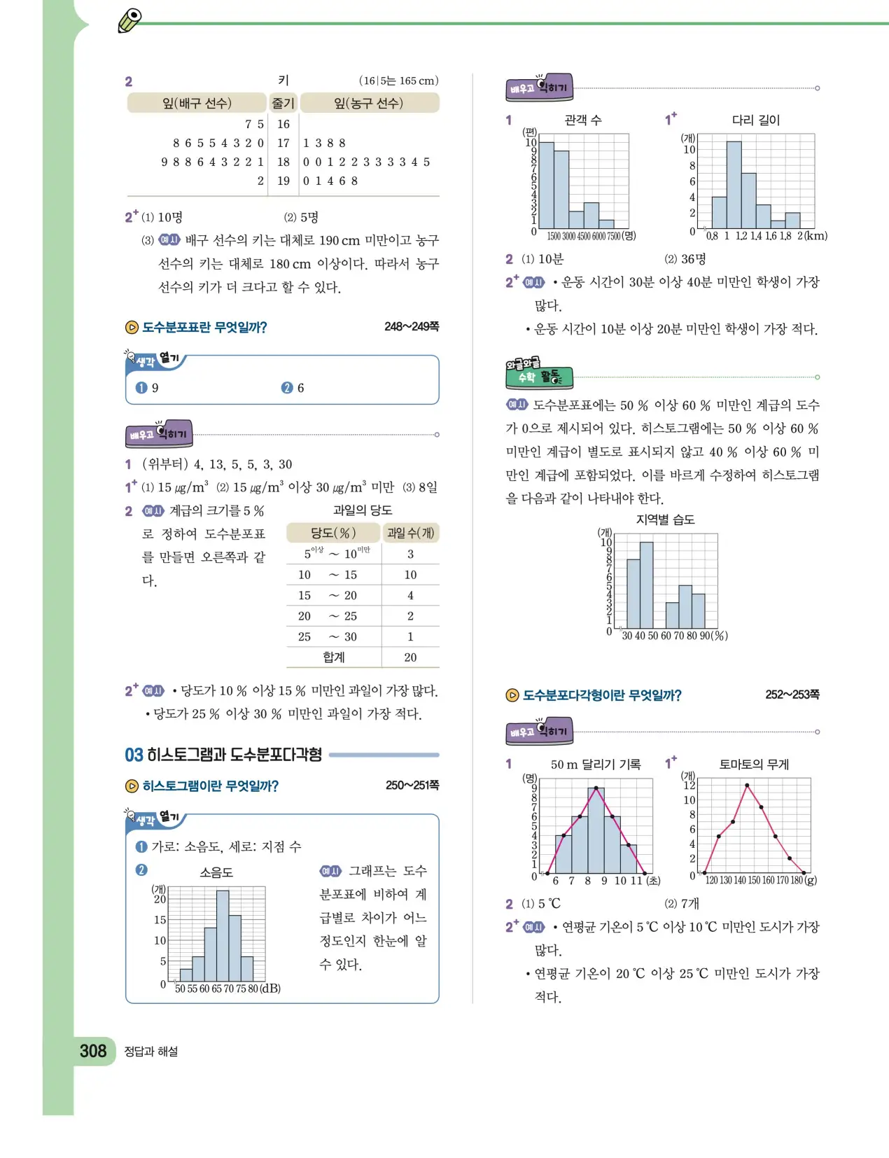 천재 중학 수학 1 김동재 답지 123페이지