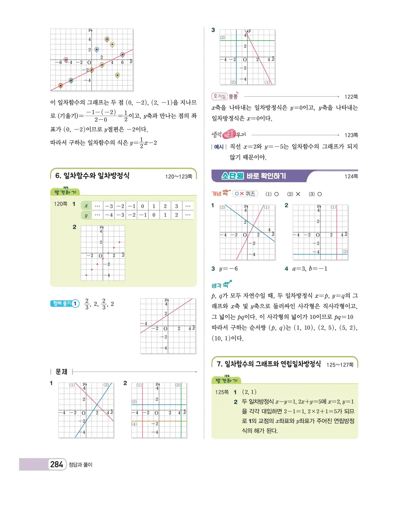 천재 중학 수학 2 답지 39페이지