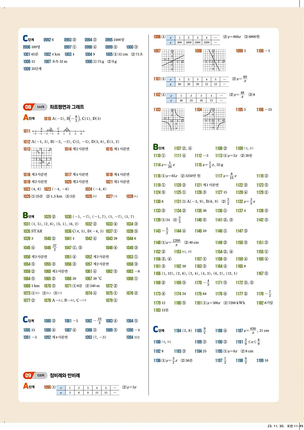 [답지나라] 2025 최신개정 쎈 1-1 쎈수학 빠른답지 6 - 낚시없는진짜답지