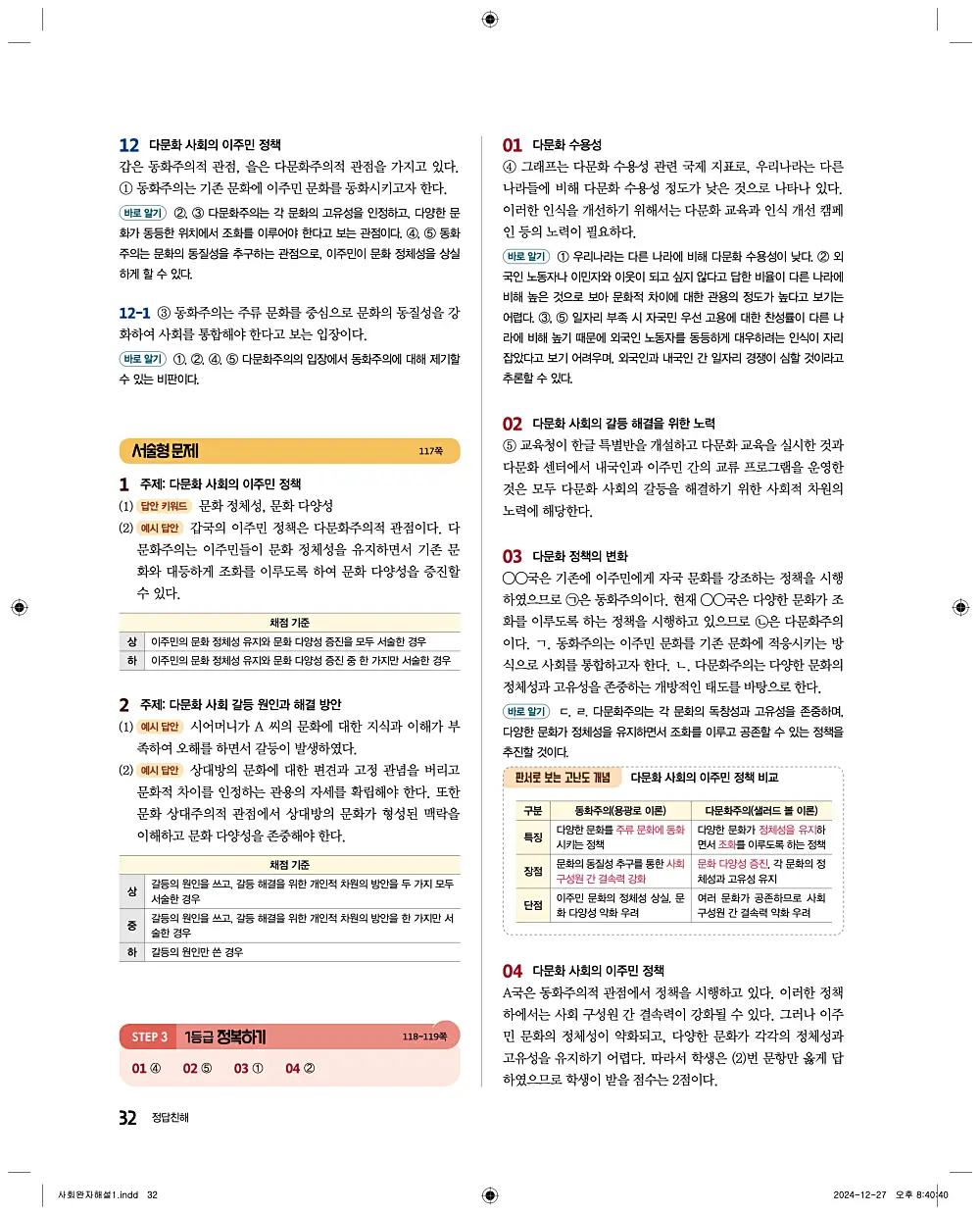 완자 통합사회1 답지 32