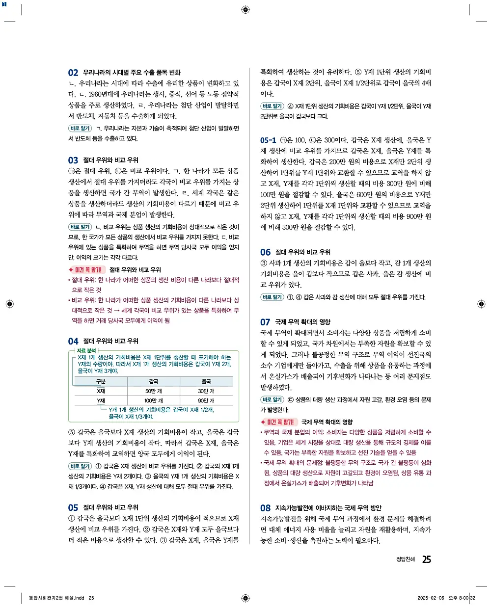 완자 통합사회2 답지 25