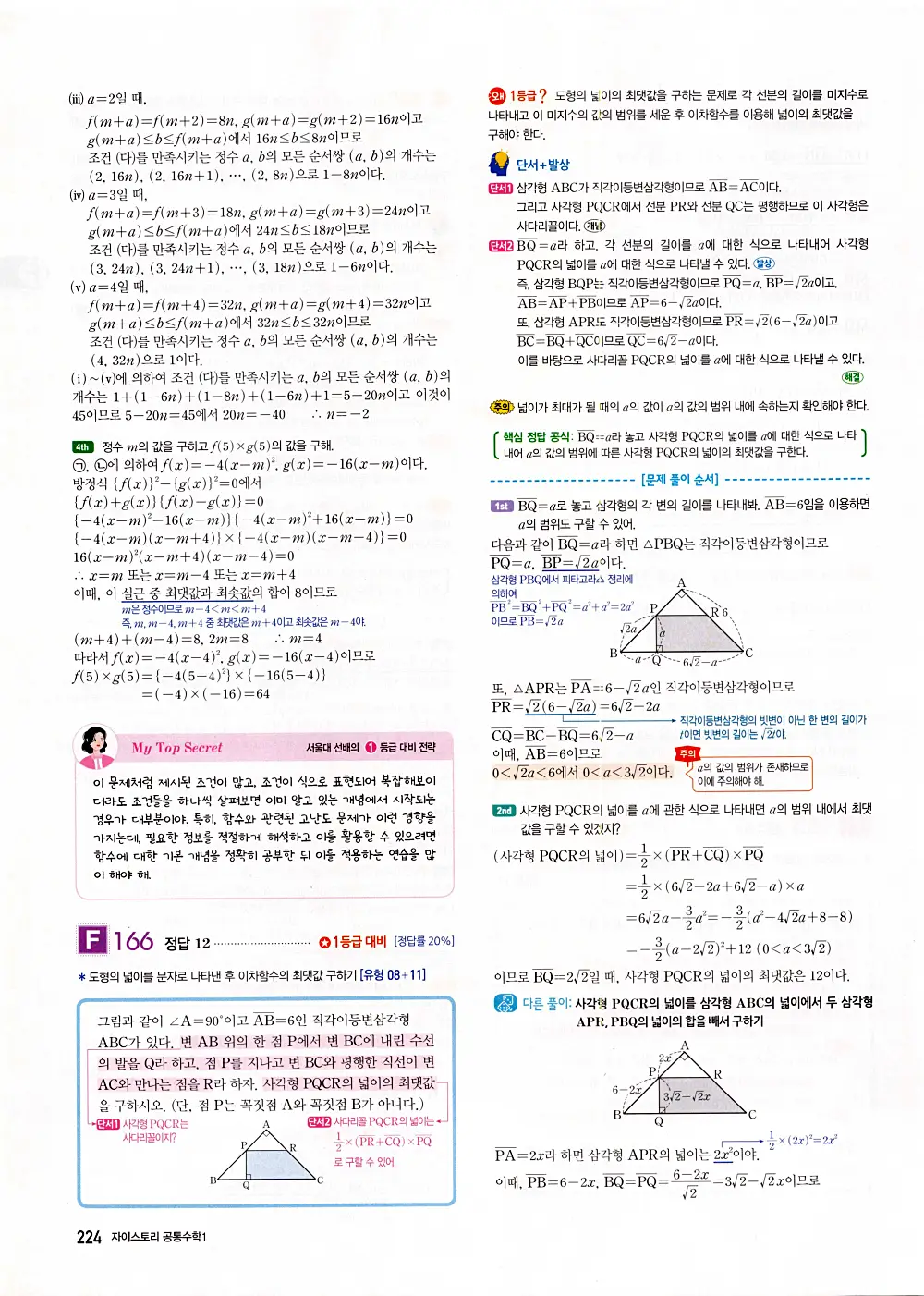 자이스토리 공통수학1 답지 226번
