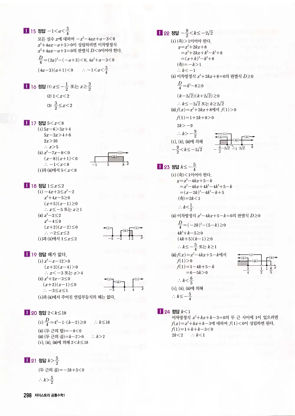 자이스토리 공통수학1 답지 300번