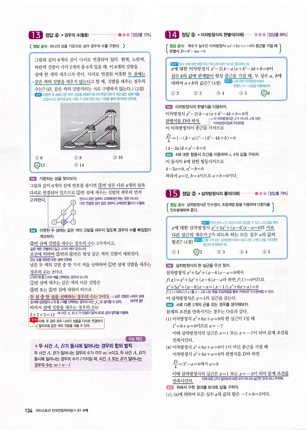 자이스토리 고1 공통수학 답지 136