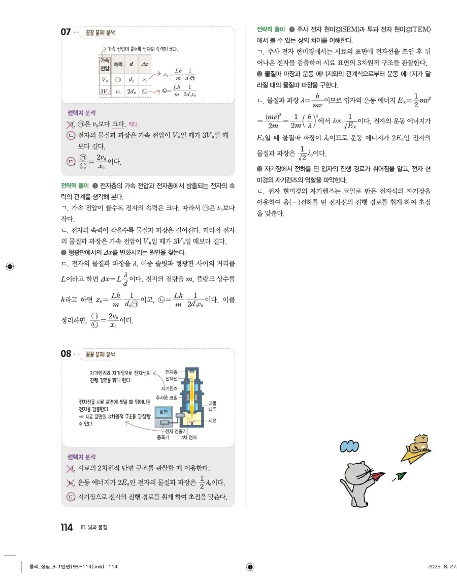2022 개정 완자 고등 물리학 답지 114페이지