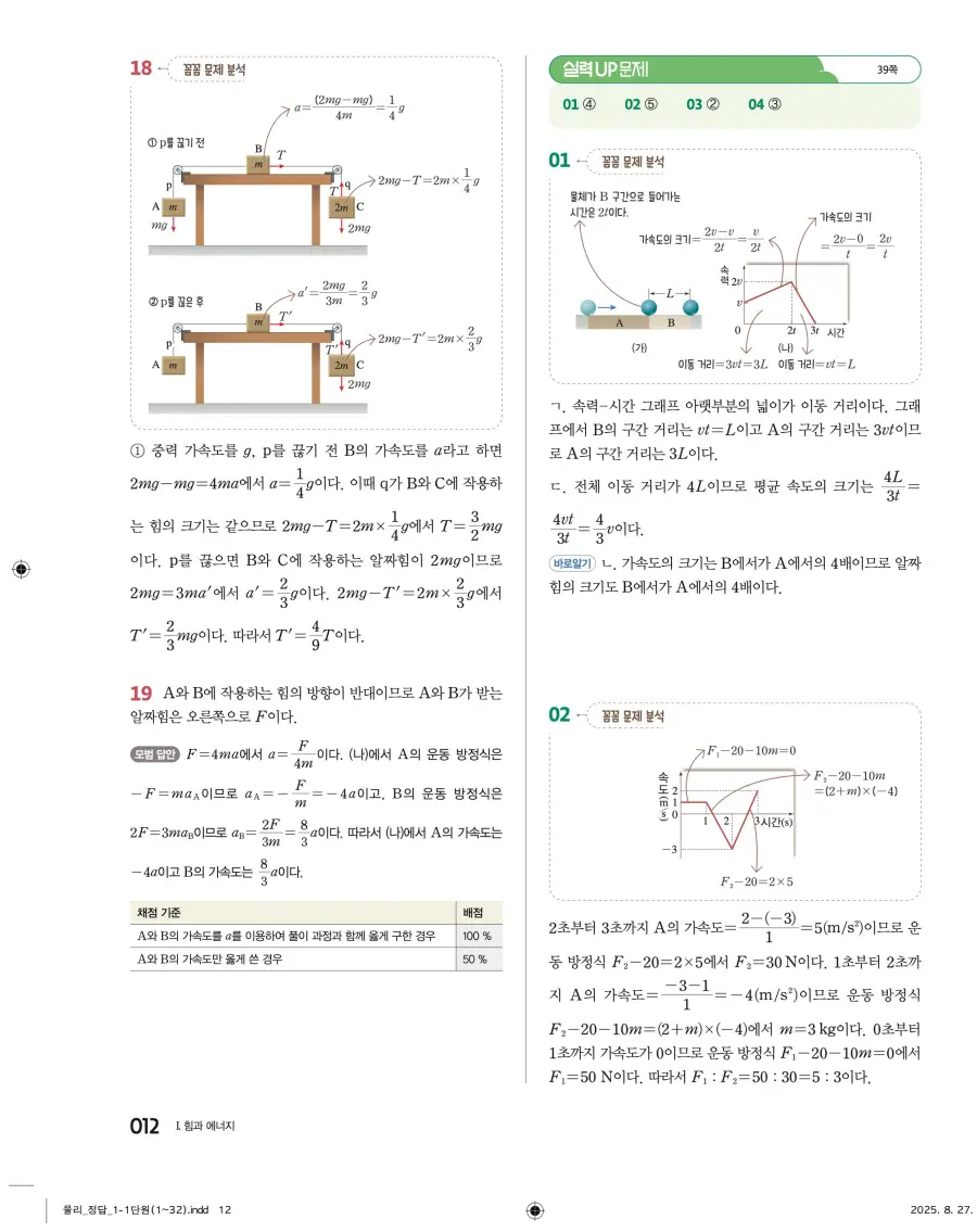 2022 개정 완자 고등 물리학 답지 12페이지