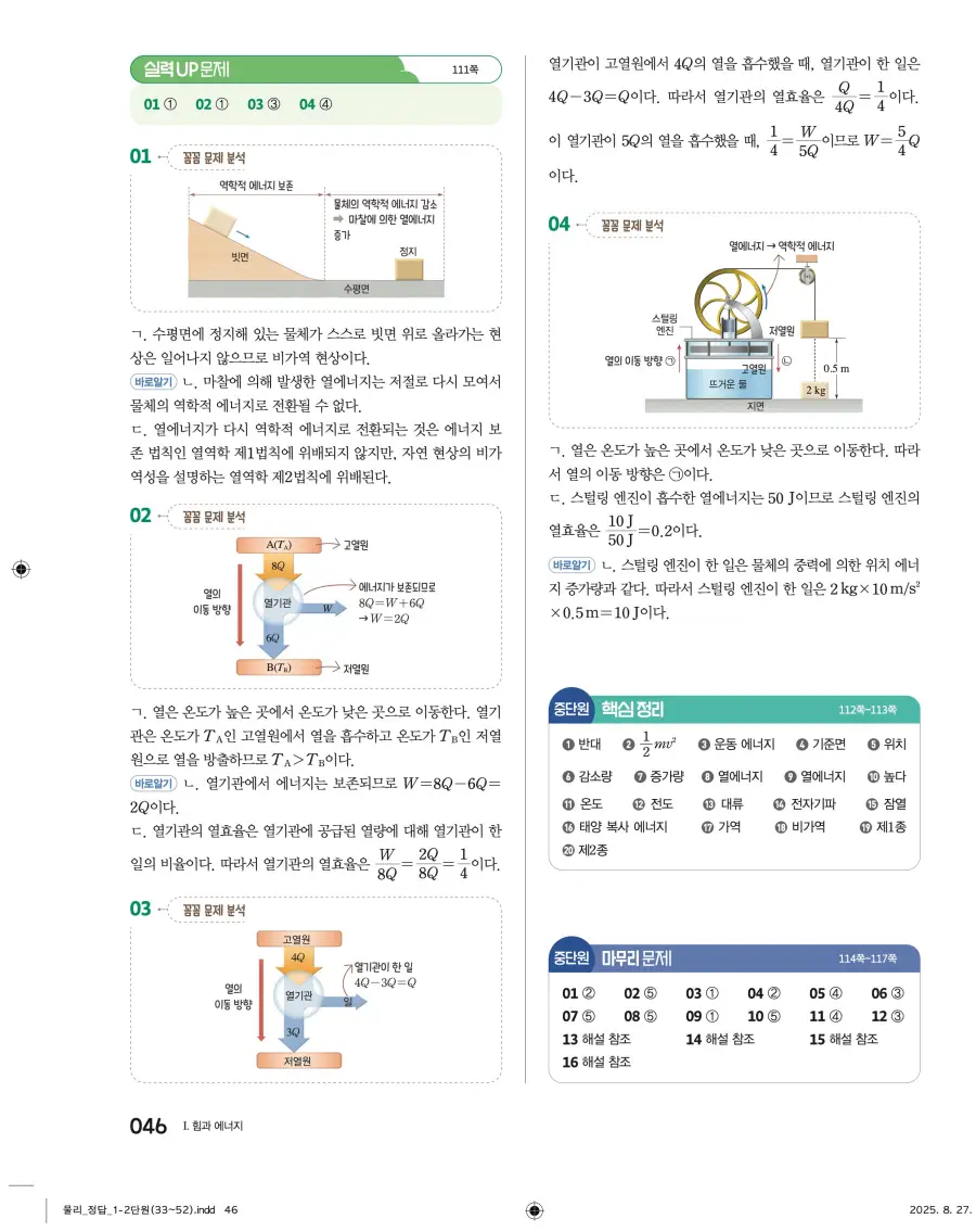 2022 개정 완자 고등 물리학 답지 46페이지