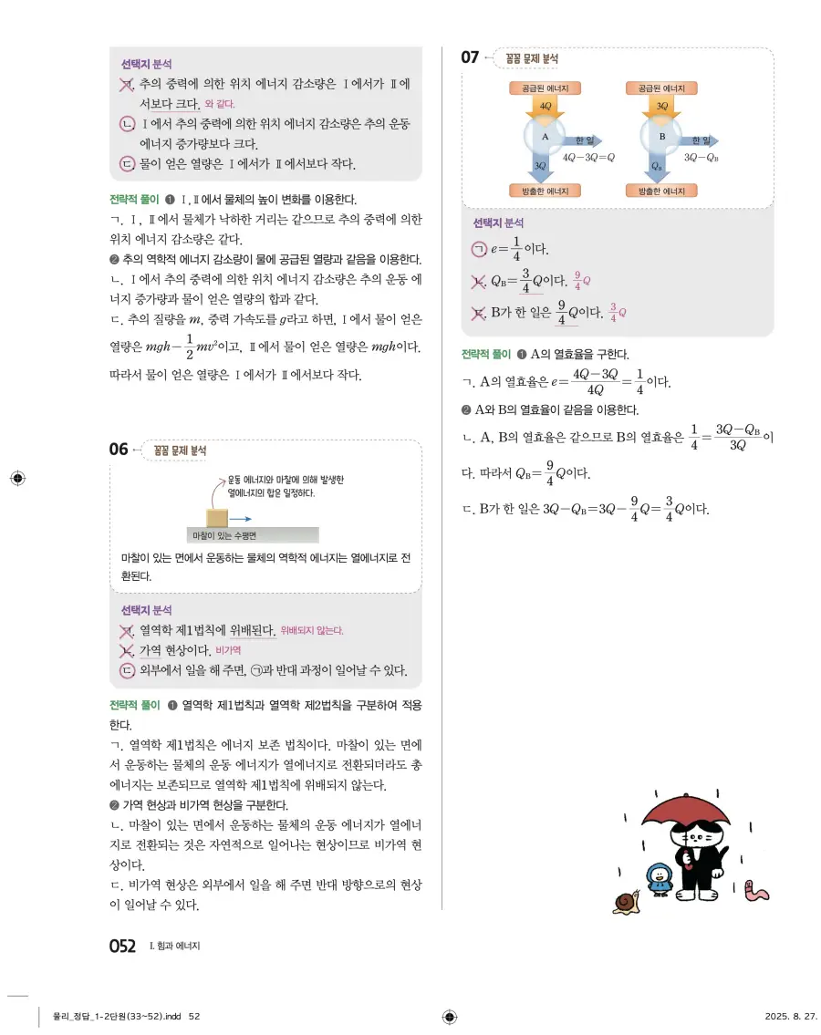 2022 개정 완자 고등 물리학 답지 52페이지