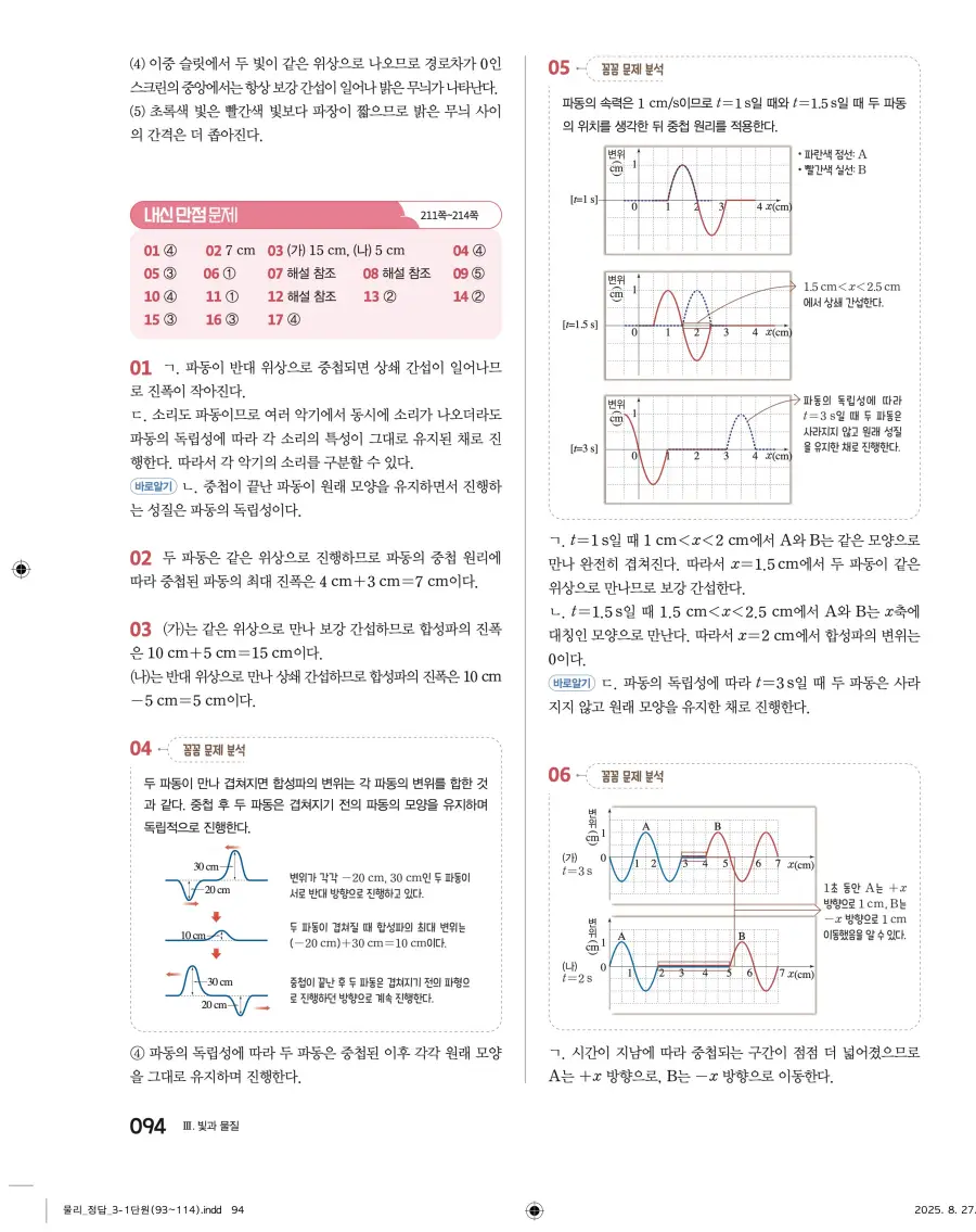 2022 개정 완자 고등 물리학 답지 94페이지