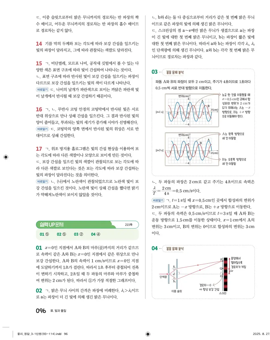 2022 개정 완자 고등 물리학 답지 96페이지