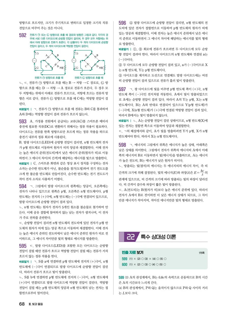 2022 개정 완자 기출픽 고등 물리학 답지 68페이지