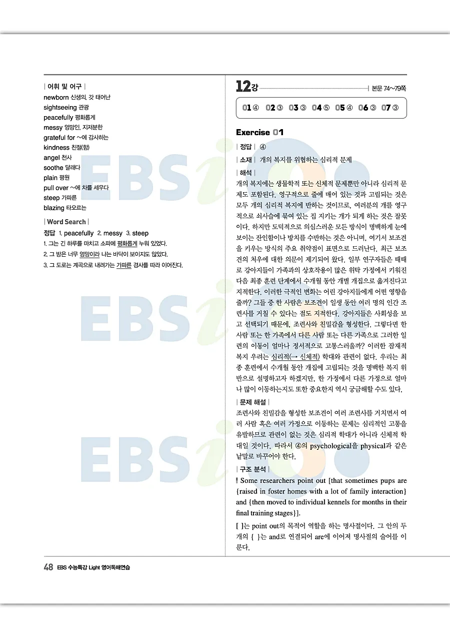 2027 수능특강 Light 영어독해연습 답지 48