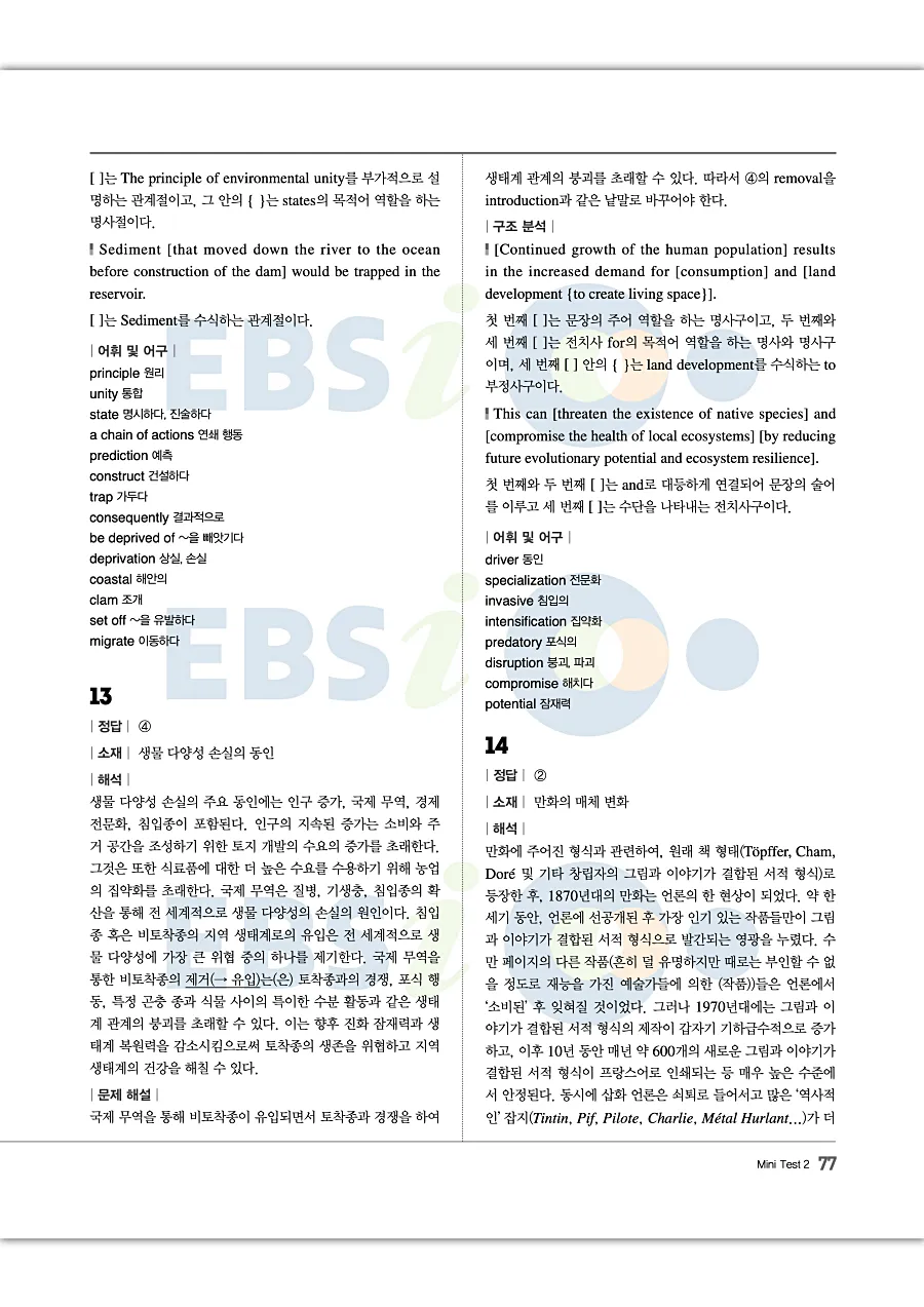 2027 수능특강 Light 영어독해연습 답지 77