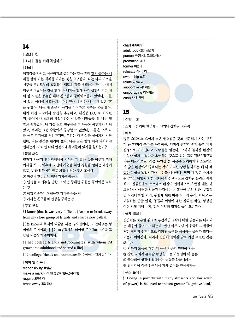 2027 수능특강 Light 영어독해연습 답지 95