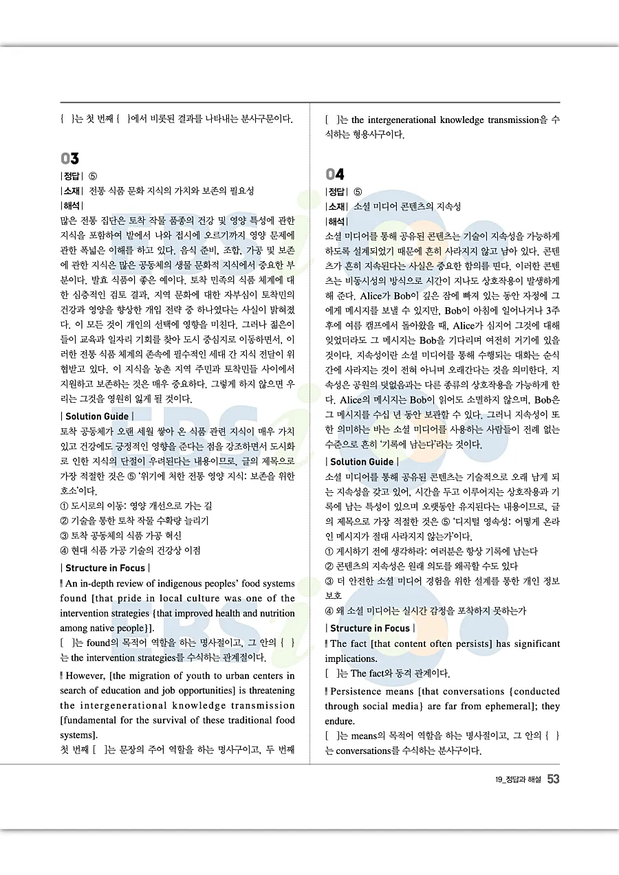 2027 수능특강 Light 영어 답지 53