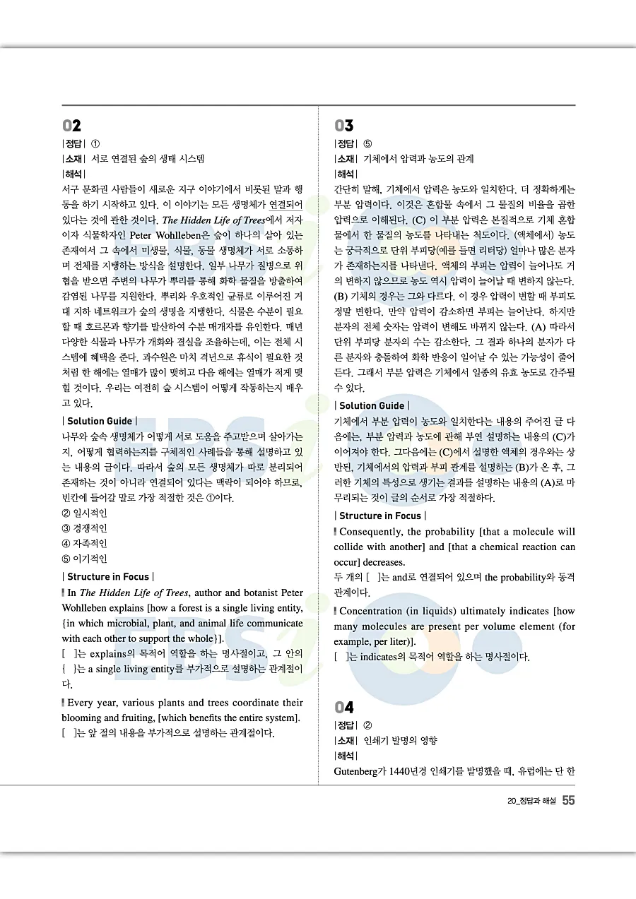 2027 수능특강 Light 영어 답지 55