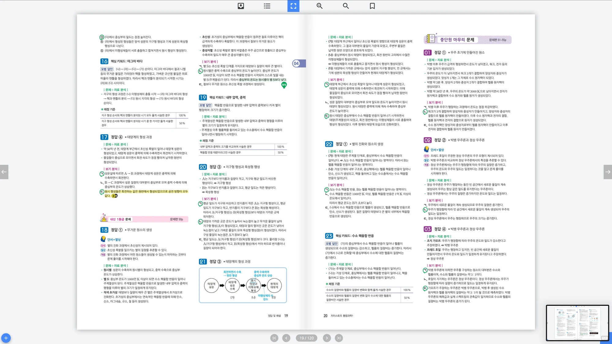 자이스토리 통합과학 1 답지 10페이지
