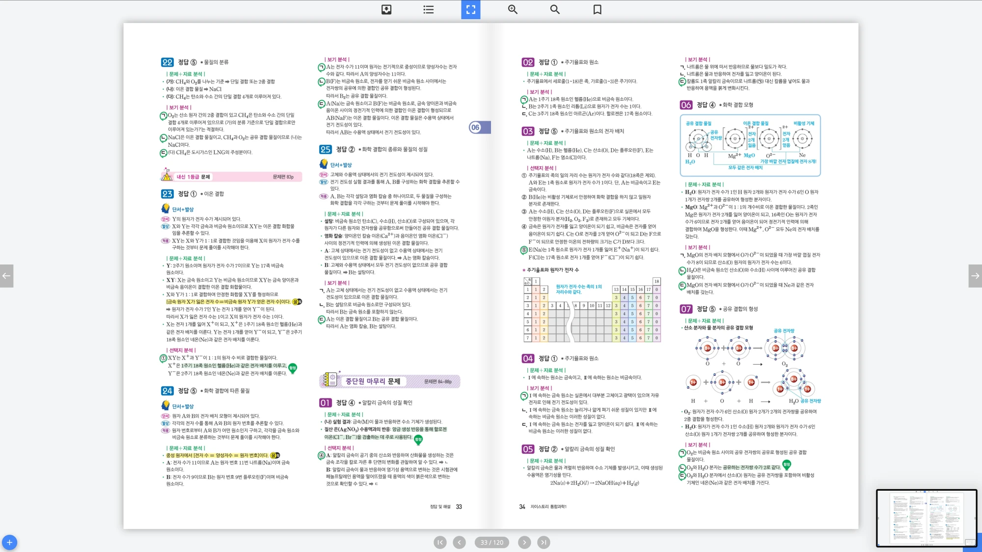 자이스토리 통합과학 1 답지 17페이지